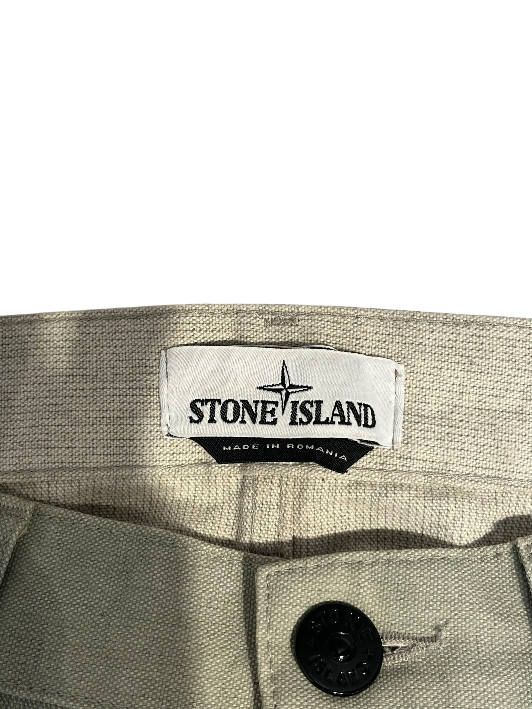 STONE ISLAND/Pants/32/Cotton/GRN/knee patches view 3
