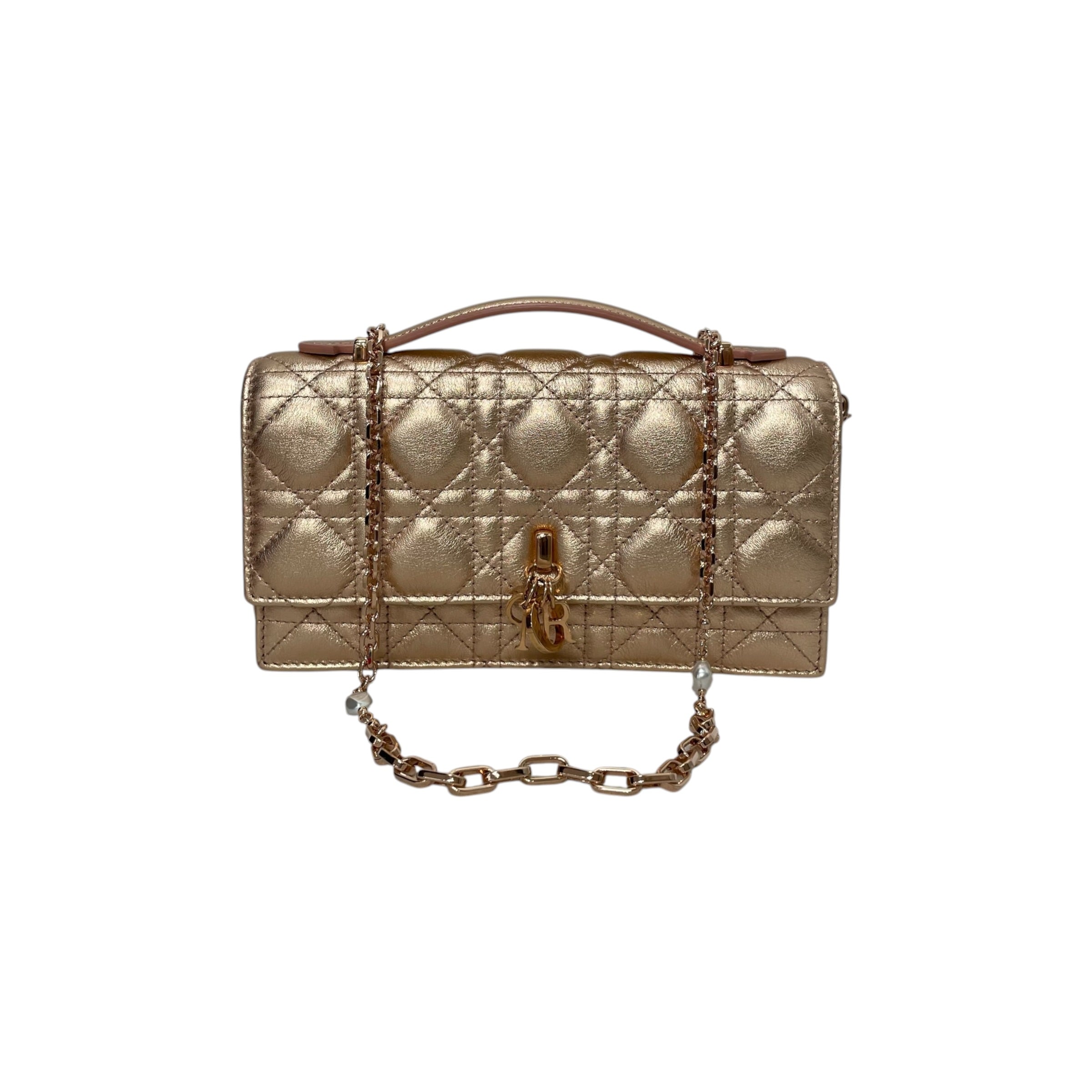 Christian Dior/Cross Body Bag/Leather/PNK/ROSE GOLD CLUTCH view 1