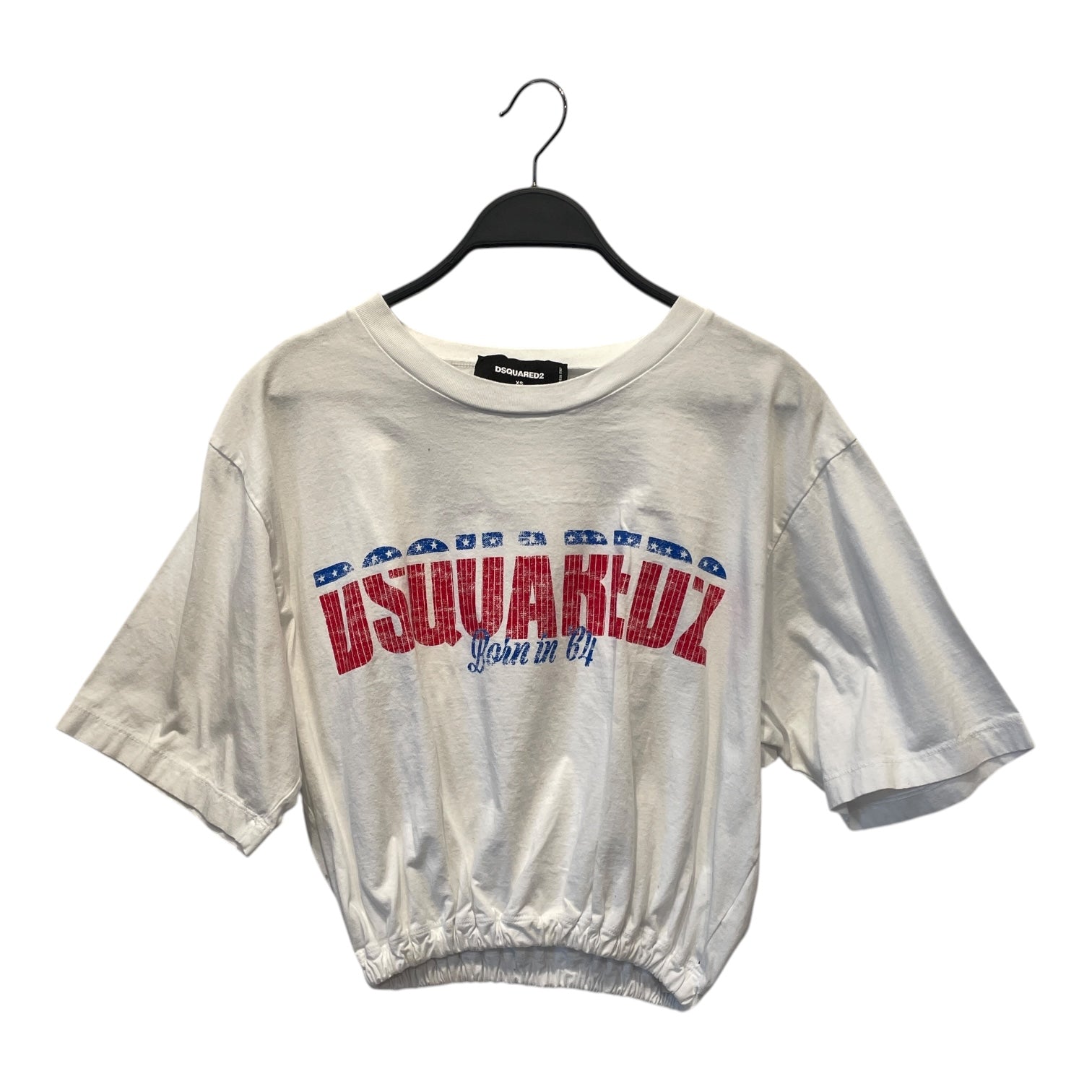 DSQUARED2/SS Cut & Sew/XS/Graphic/Cotton/WHT/AMERICA view 1