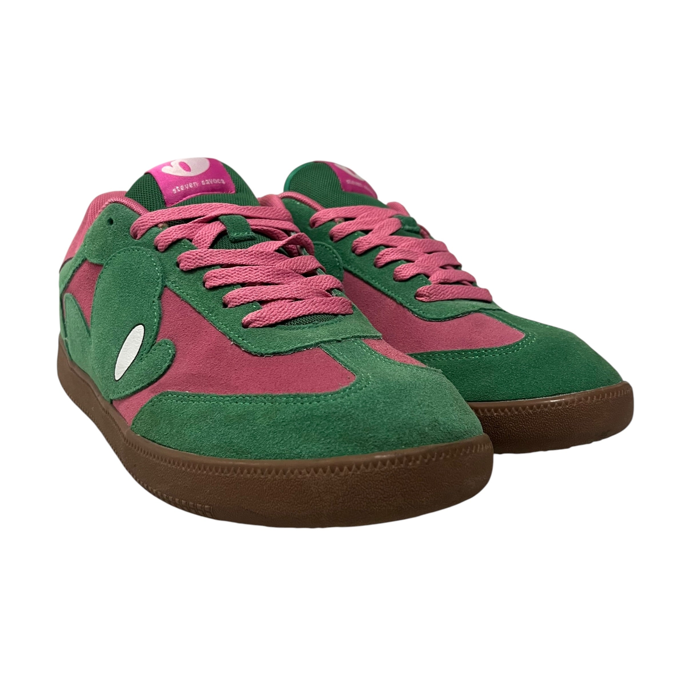 STEVEN SAVOCA/Low-Sneakers/US 11/Suede/MLT/GREEN/PINK MOUSE view 1