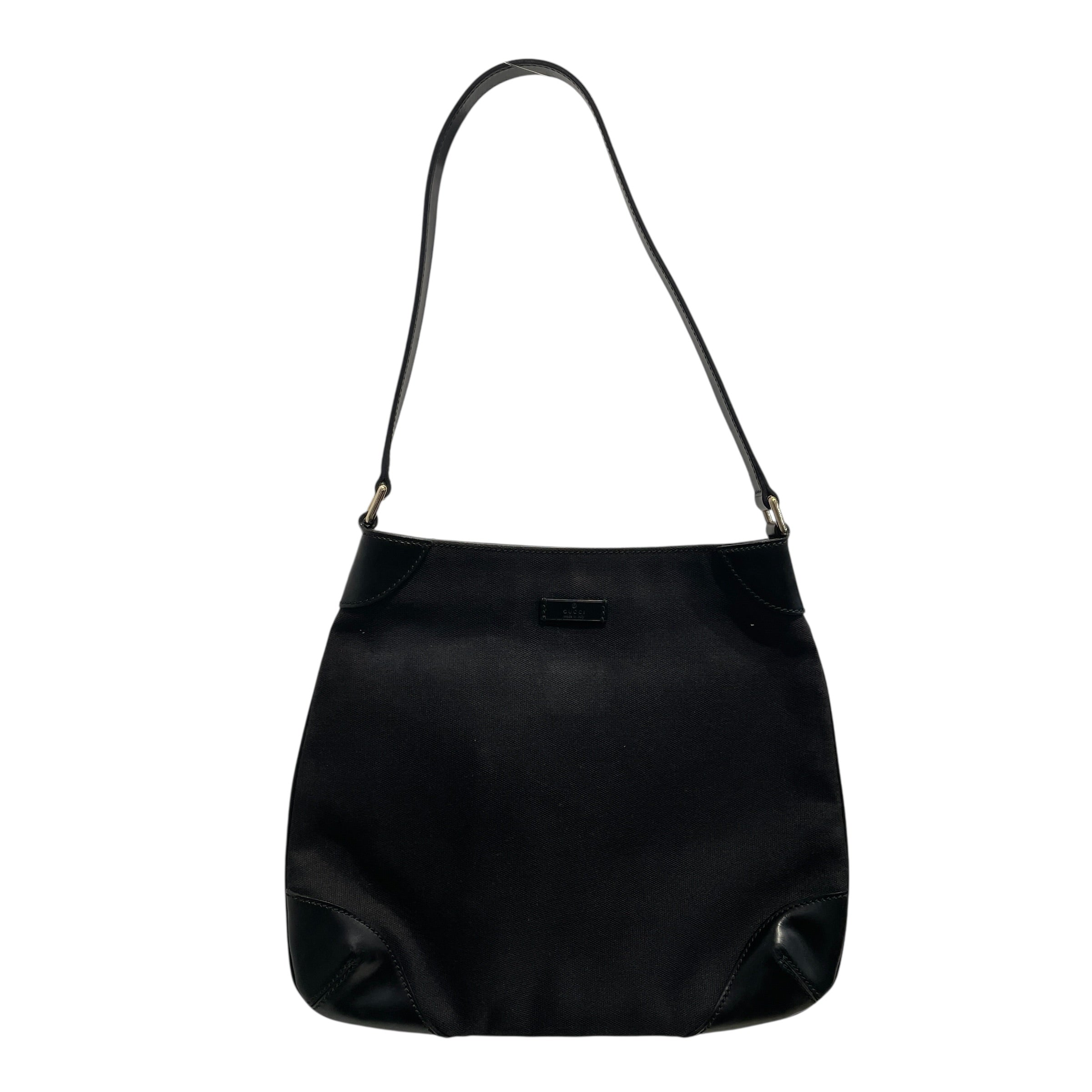 GUCCI/Cross Body Bag/BLK/Canvas Hobo Bag view 1