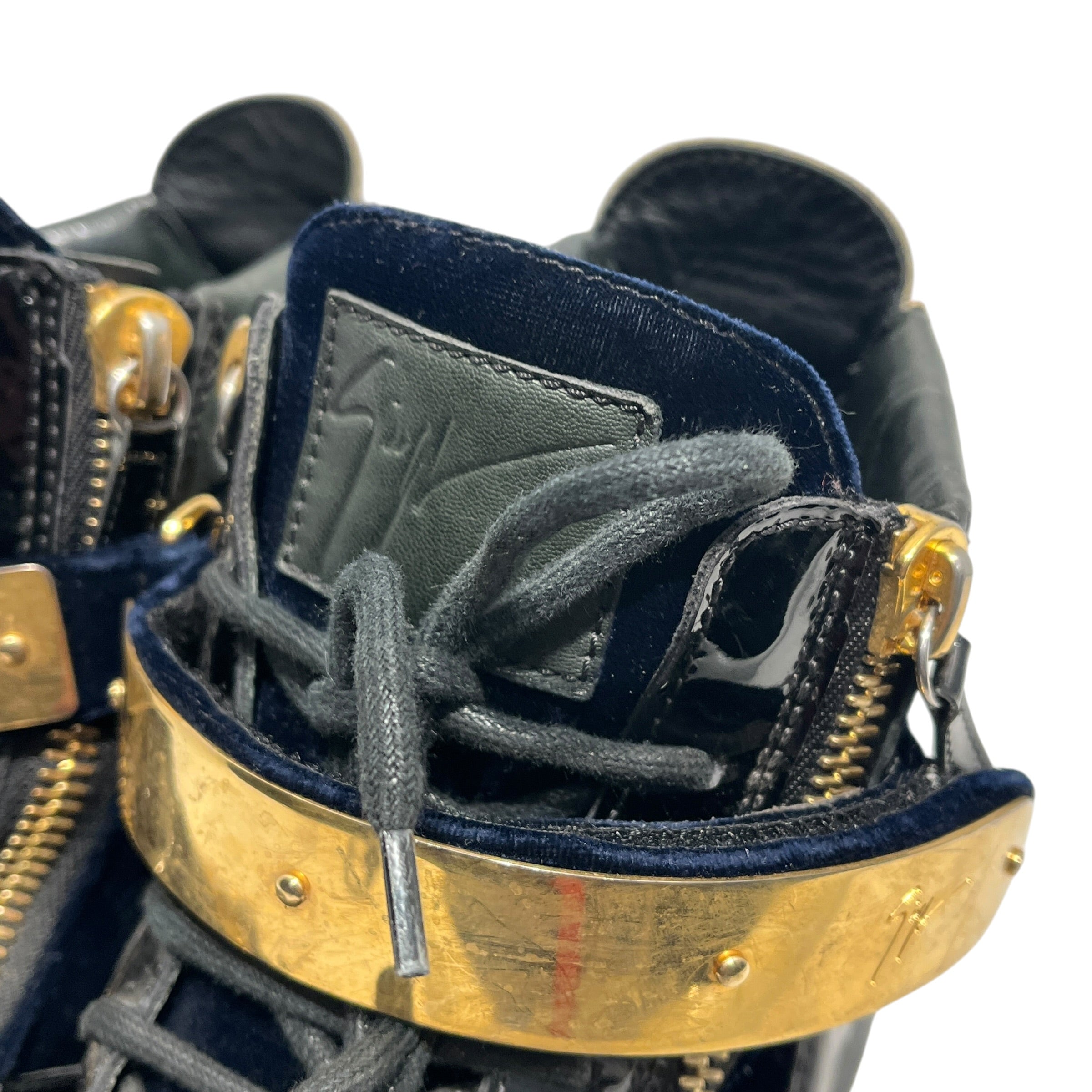 Giuseppe Zanotti/Hi-Sneakers/EU 42/Leather/BLK/GOLD HARDWARE view 5