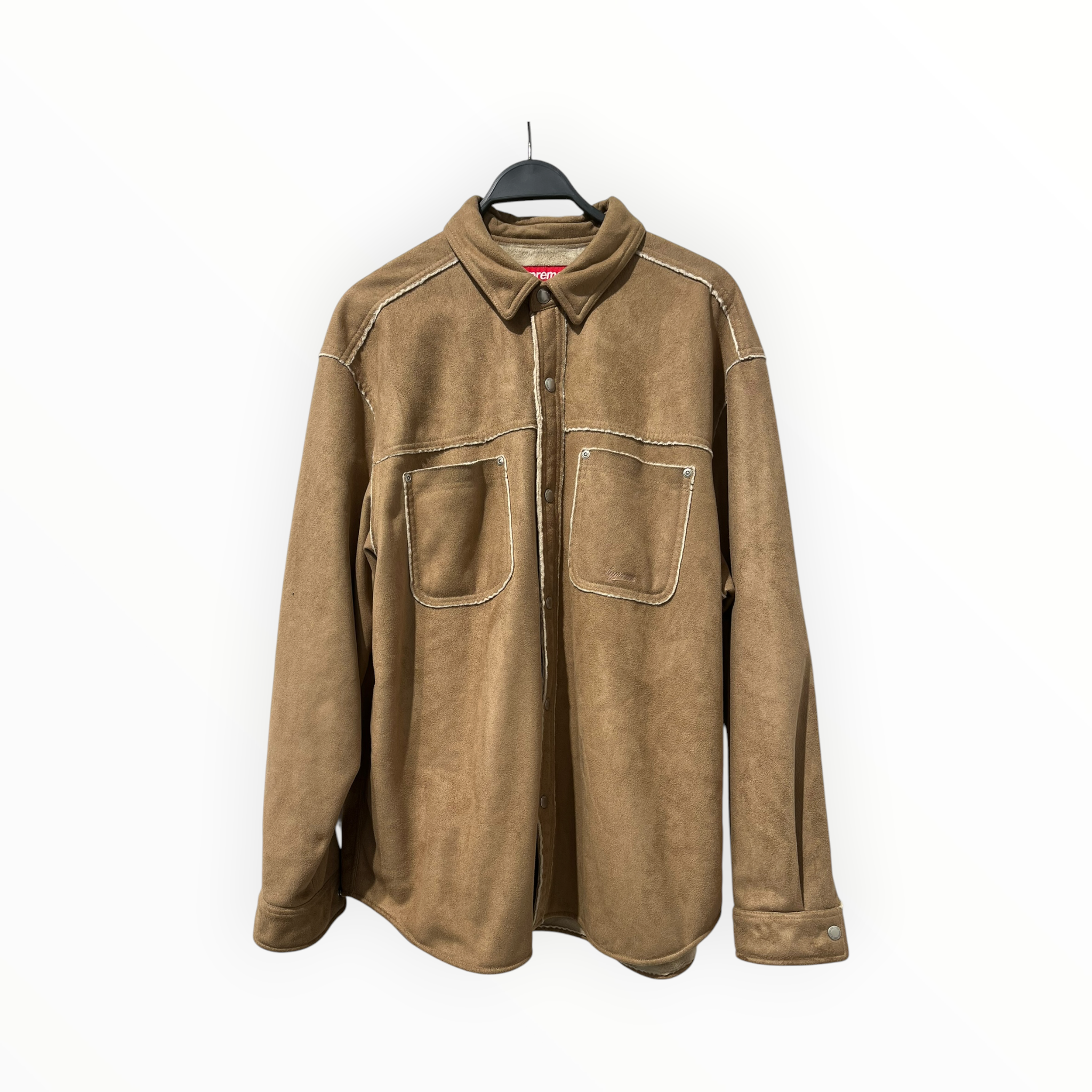 Supreme/Jacket/XL/Polyester/BRW/FAUX SUEDE SNAP SHIRT FW25 view 1