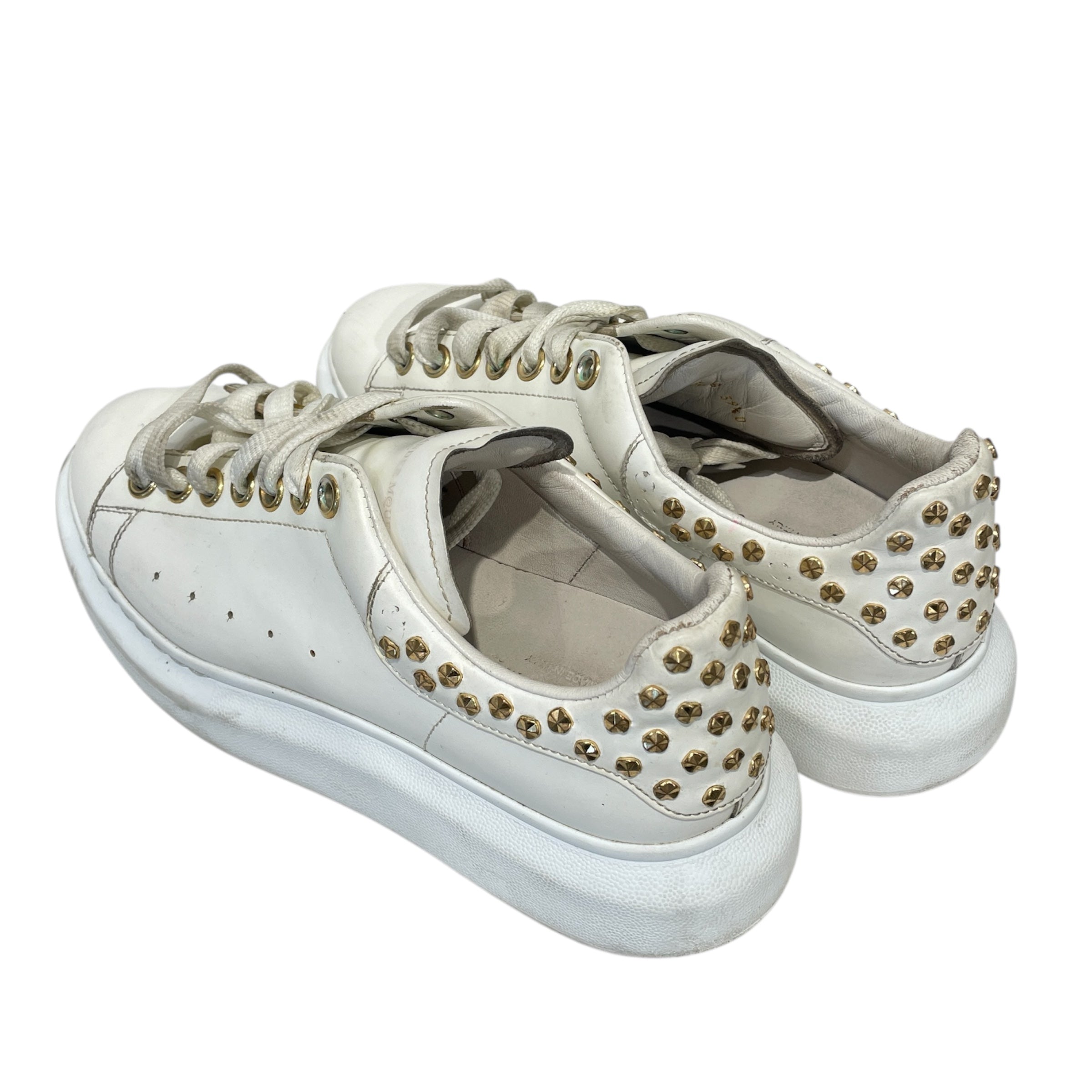 Alexander McQueen/Low-Sneakers/EU 39/Leather/WHT/MISSING STUDS view 2