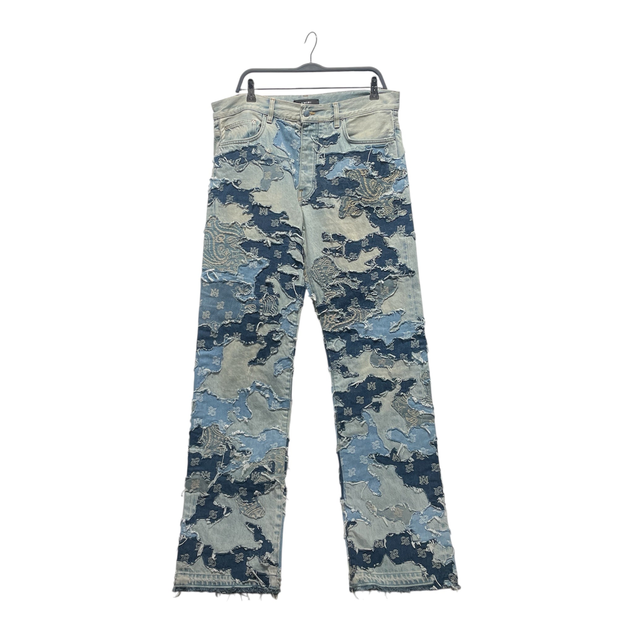 AMIRI/Straight Pants/34/Denim/BLU/All Over Print/ view 1