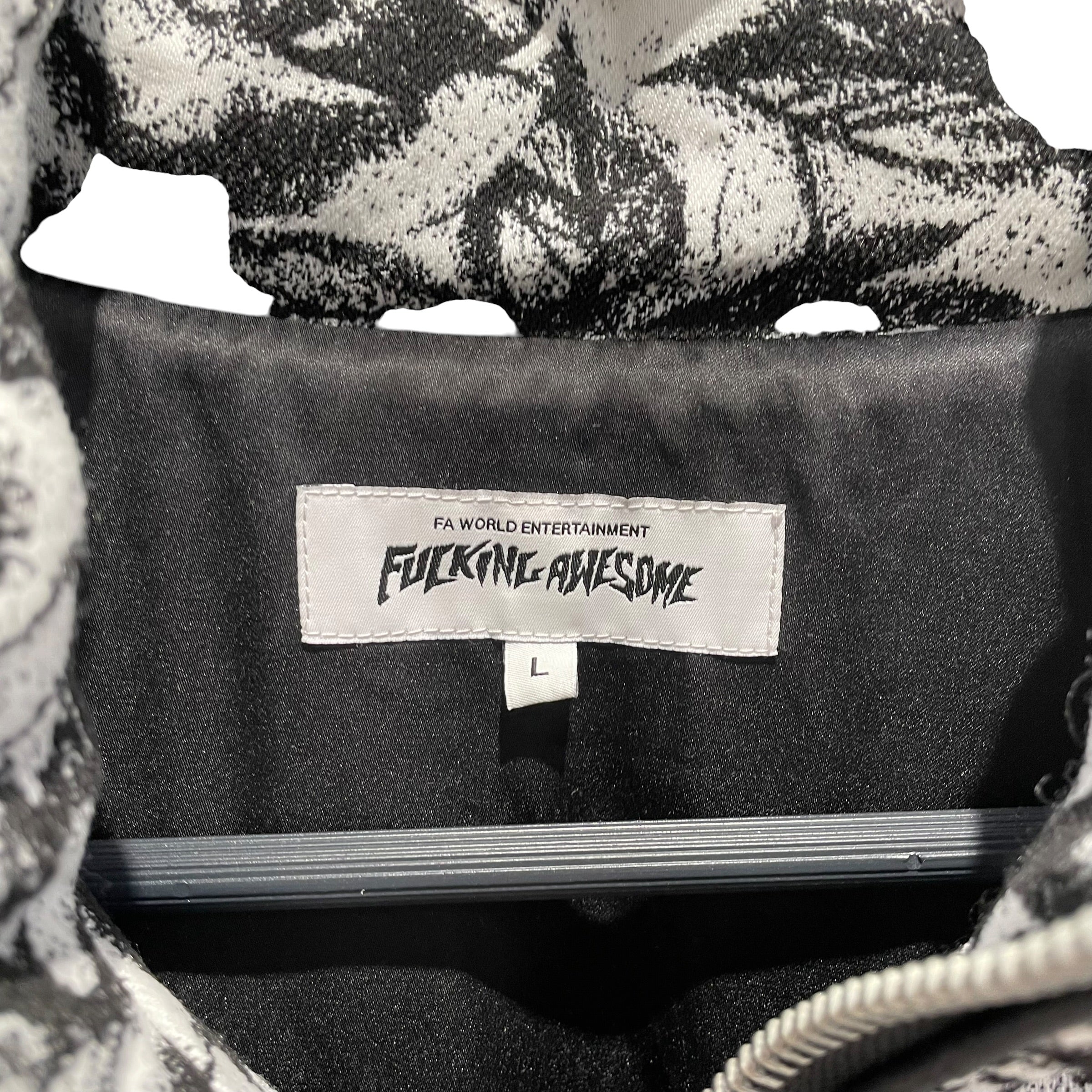 Fucking Awesome/Puffer Jkt/L/Leather/BLK/All Over Print/All over floral print leather view 3