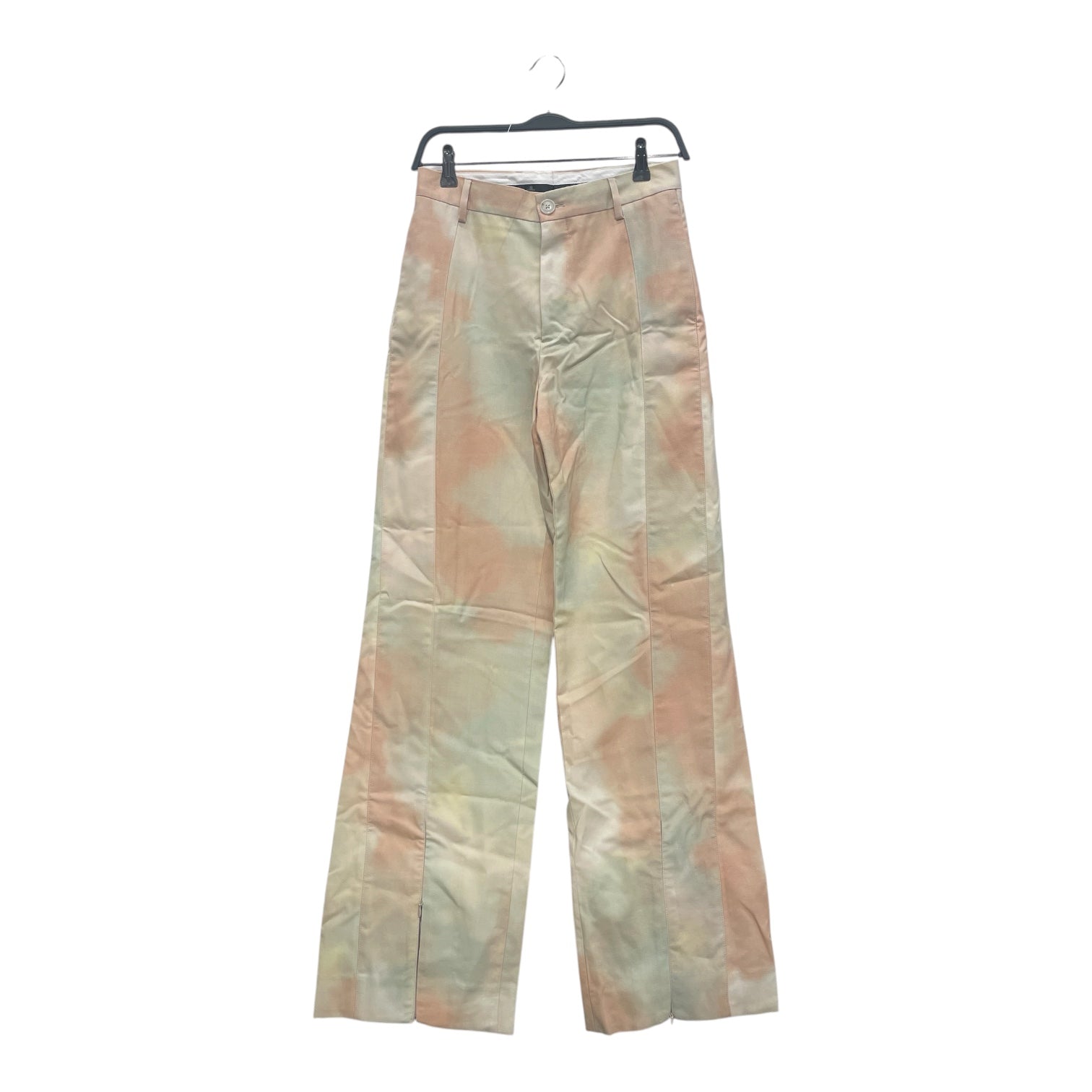 Vivienne Westwood/Straight Pants/40/Wool/BEG/All Over Print/CLOUD TIE DYE GRN/BEG/YLW view 1