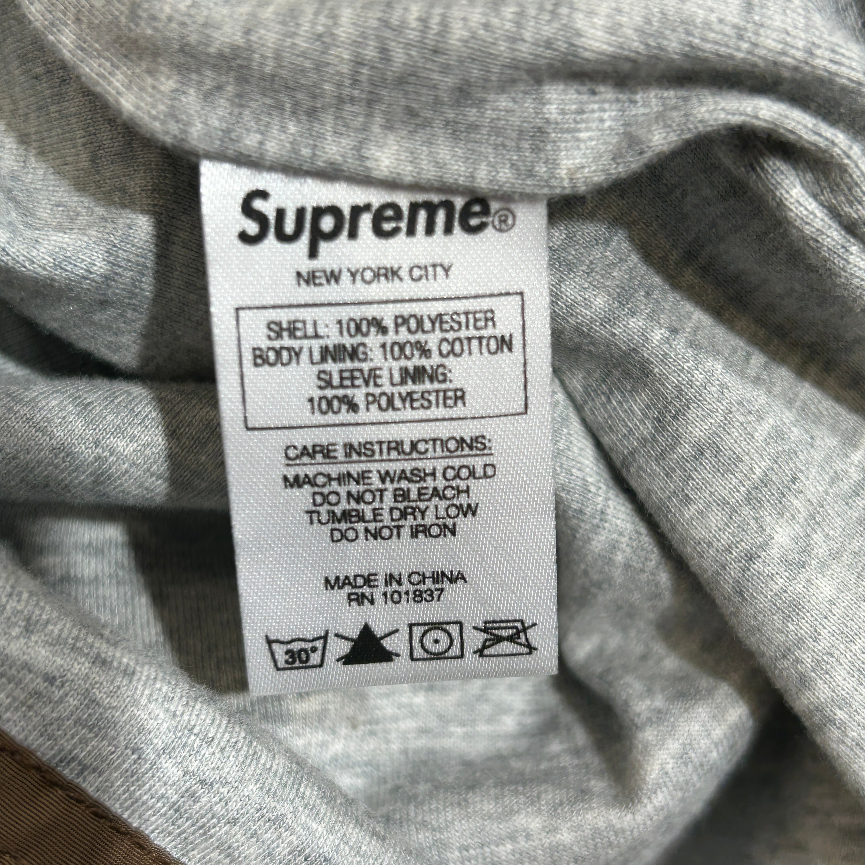 Supreme/Windbreaker/L/Nylon/BRW/gray cotton lining view 4