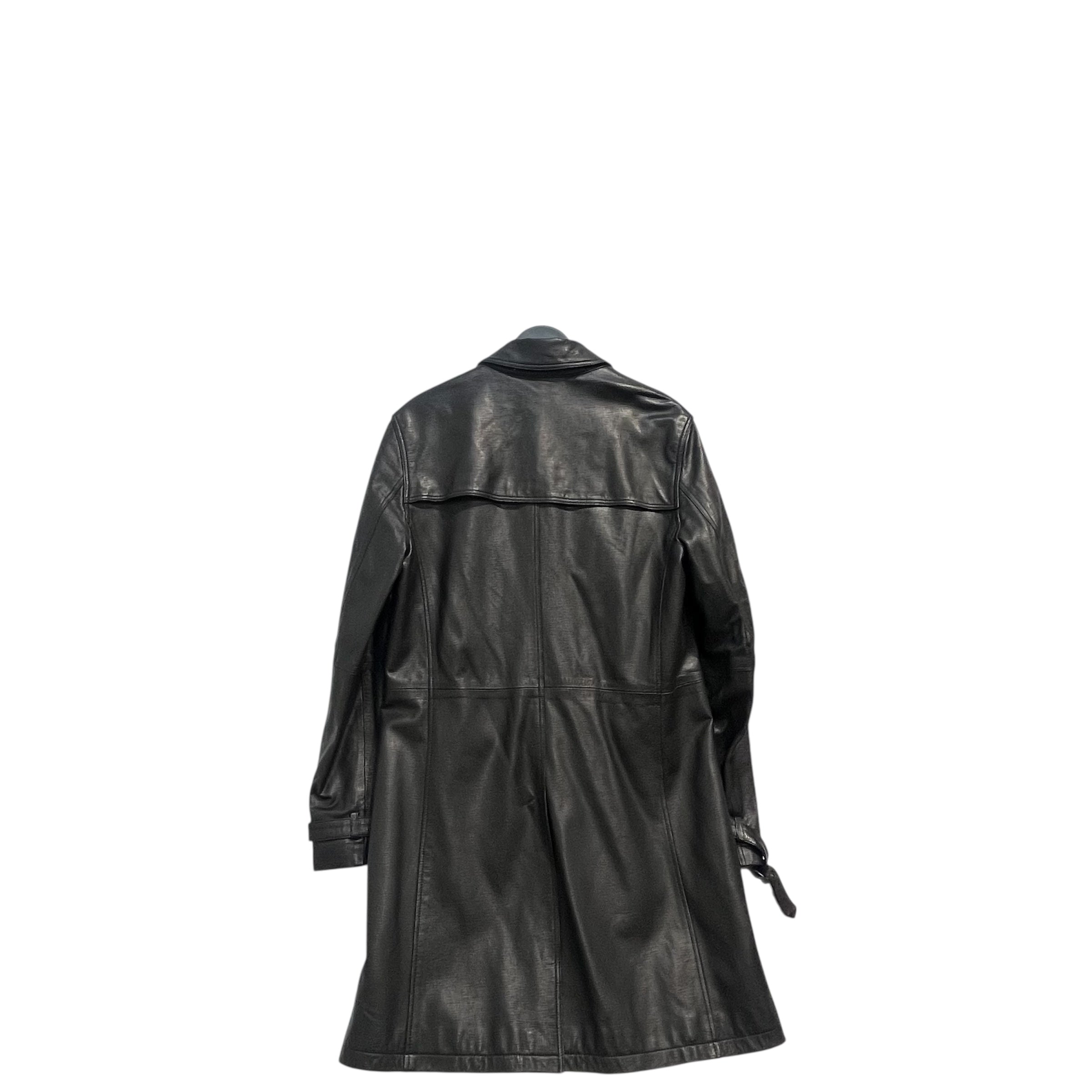 john varvatos/Leather Jkt/48/Leather/BLK/PATTERNED LEATHER COAT view 2