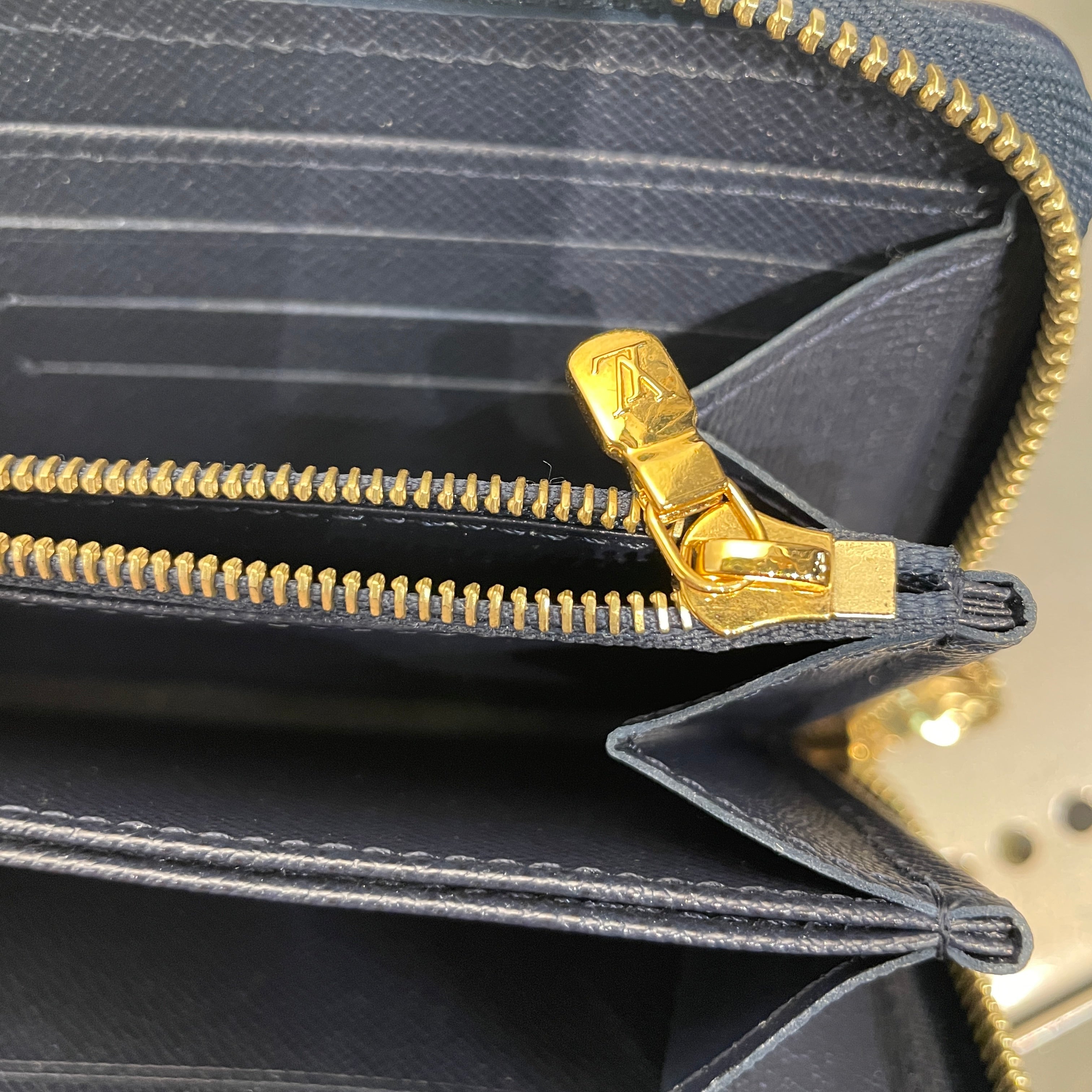 LOUIS VUITTON/Long Wallet/Monogram/Leather/BLU/L's/monoglam view 4