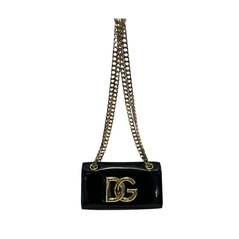 DOLCE&GABBANA/Hand Bag/Leather/BLK/3.5