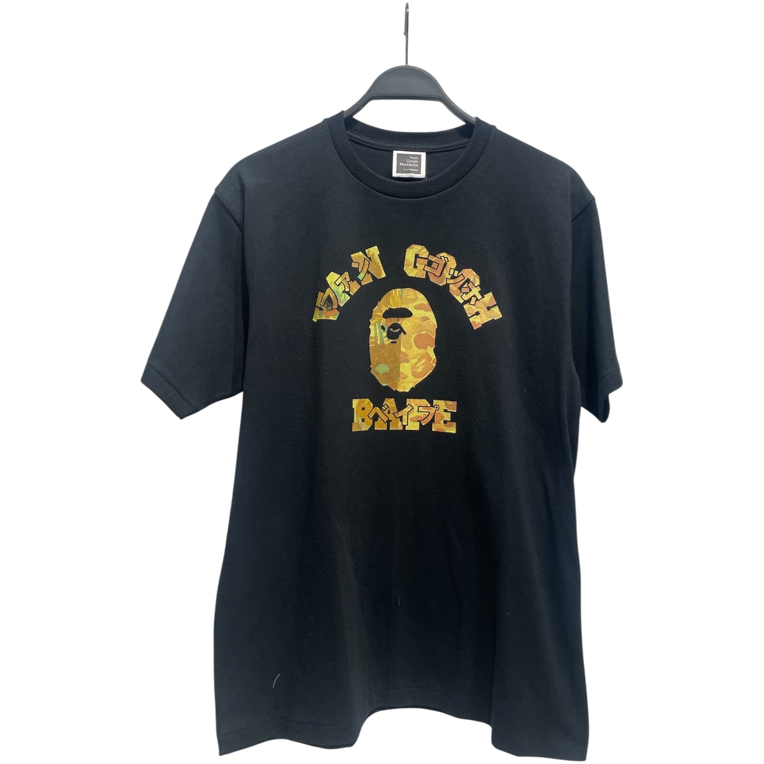 A BATHING APE/T-Shirt/L/Cotton/BLK/Graphic/VAN GOGH MUSEUM view 1
