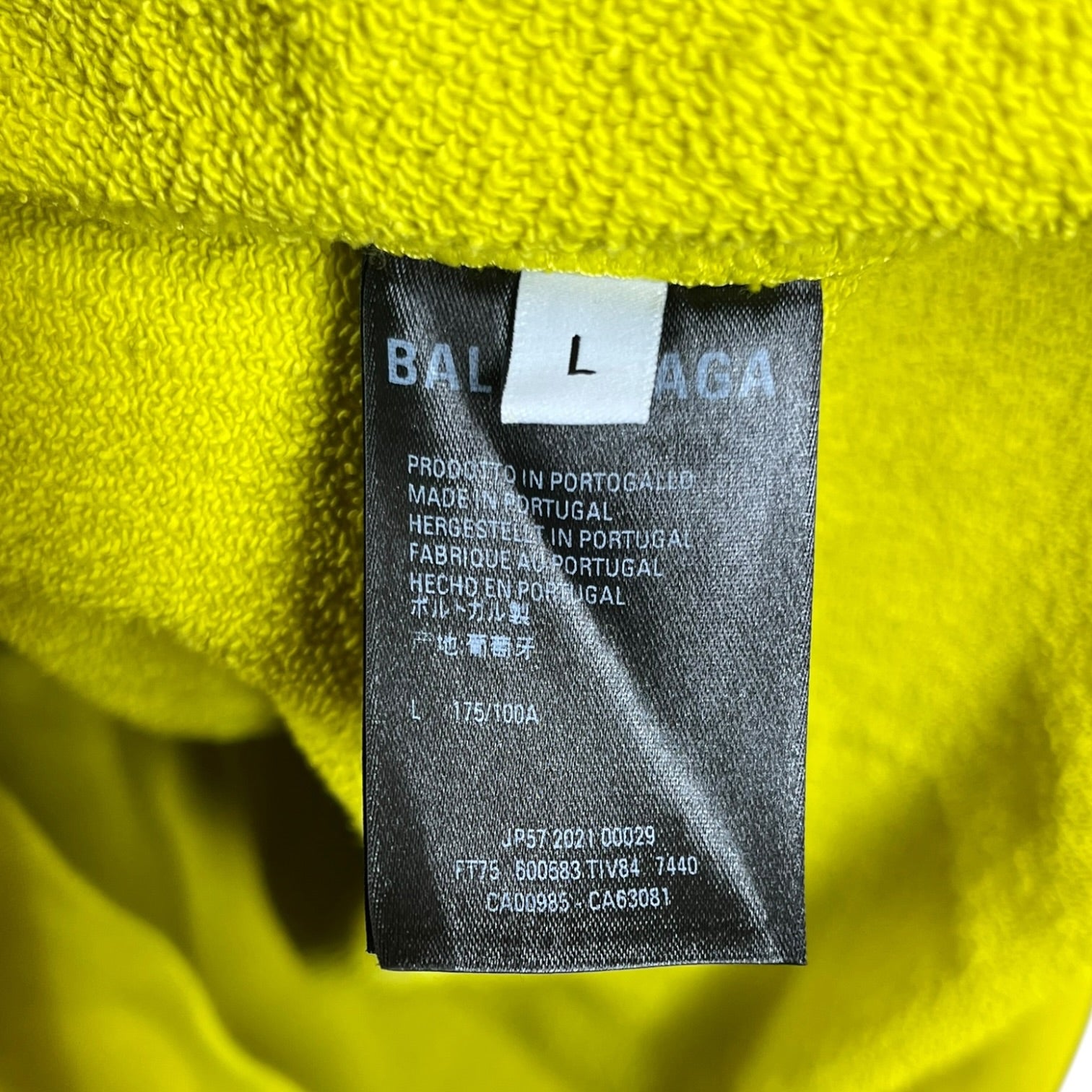 BALENCIAGA/Hoodie/L/Cotton/YEL/classic Balenciaga logo view 4