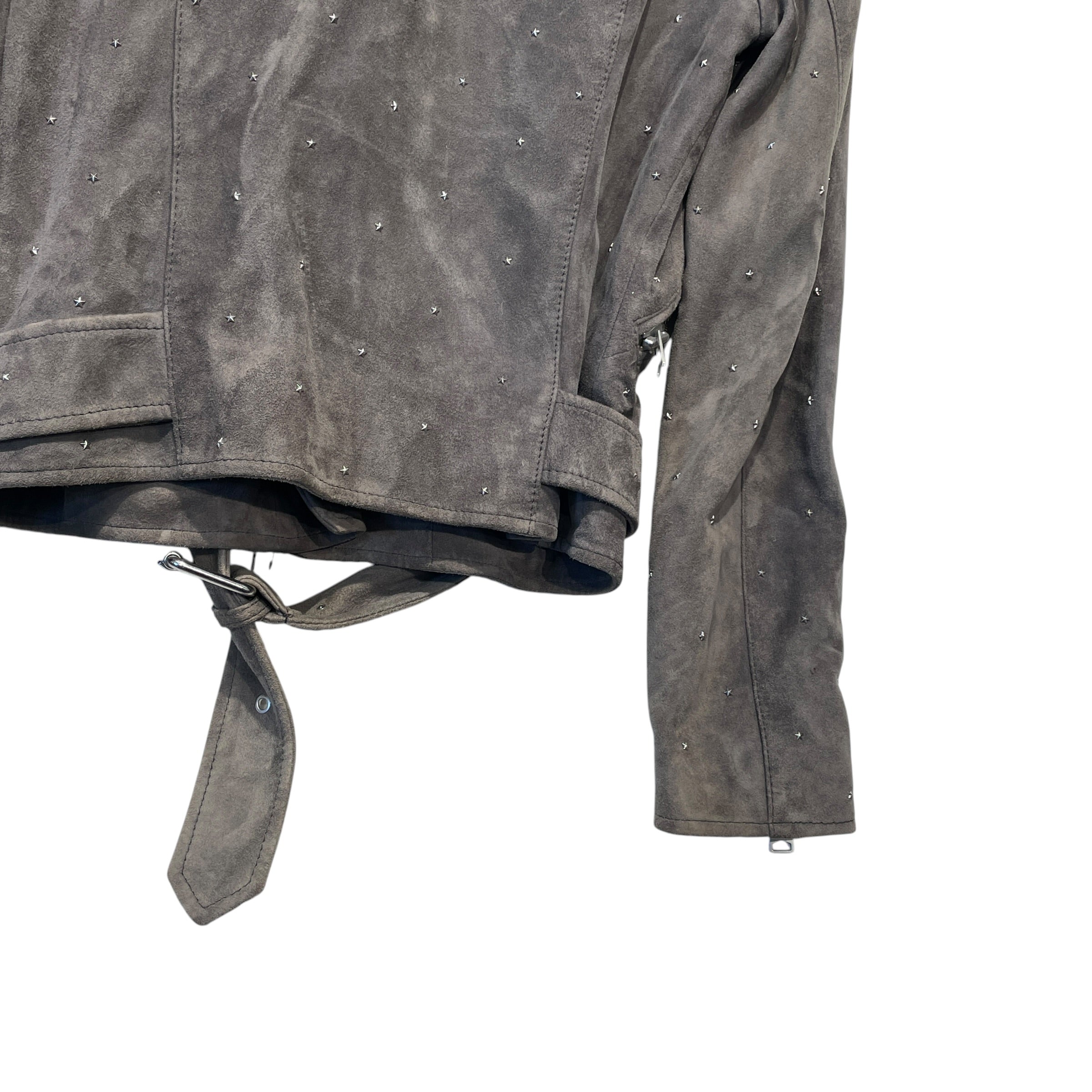 ALLSAINTS/Leather Jkt/4/Suede/GRY/STAR STUDDED GOAT SUEDE JKT view 7