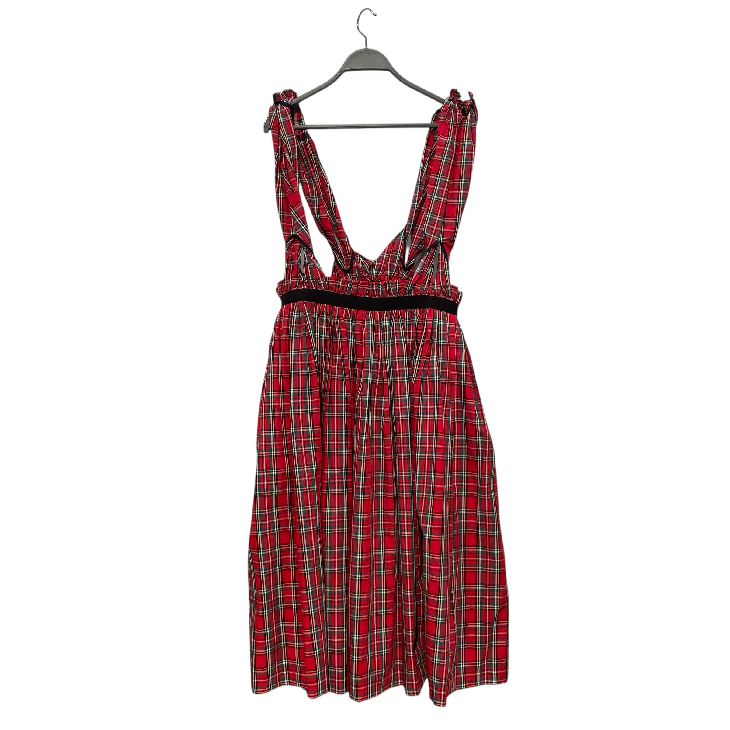 tricot COMME des GARCONS/Jumpsuits/S/Tartan/Cotton/RED/Tartan Check High Waisted Skir view 2
