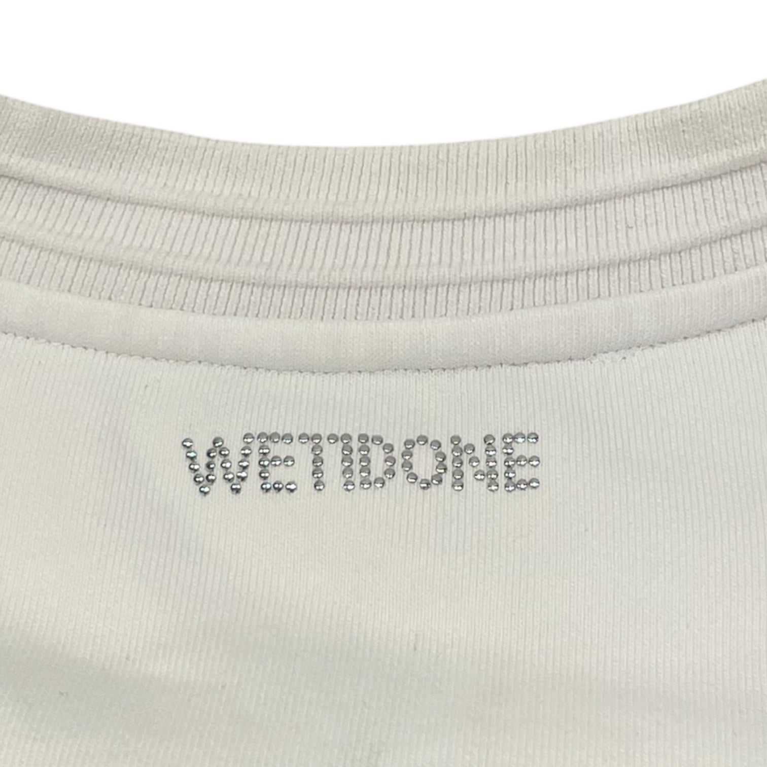 WE11DONE/T-Shirt/M/Cotton/WHT/RIBBED WHITE SWEATER view 3