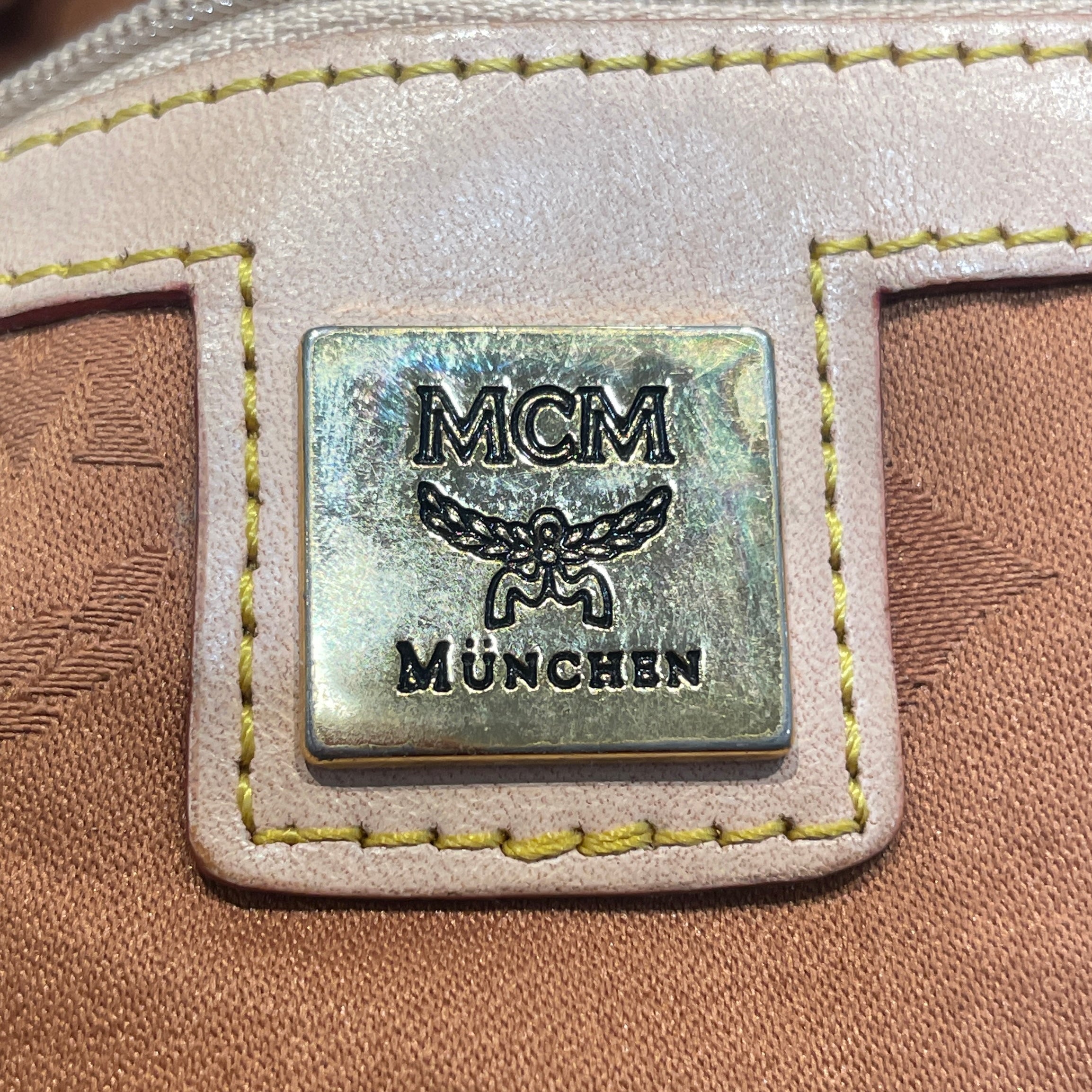 MCM/Bag/Monogram/Leather/WHT/Monogram Bucket Ba view 6