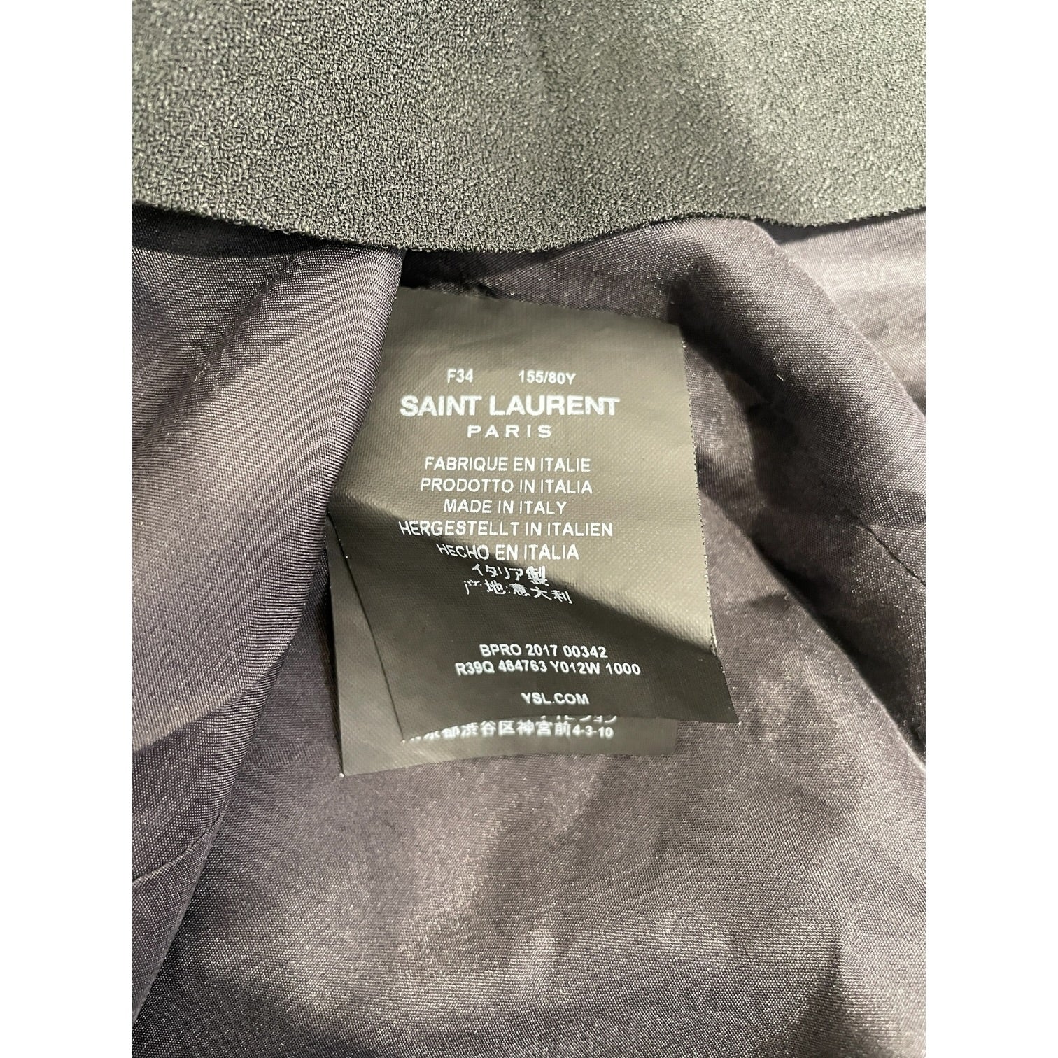 SAINT LAURENT/LS Dress/34/Silk/BLK/ view 4