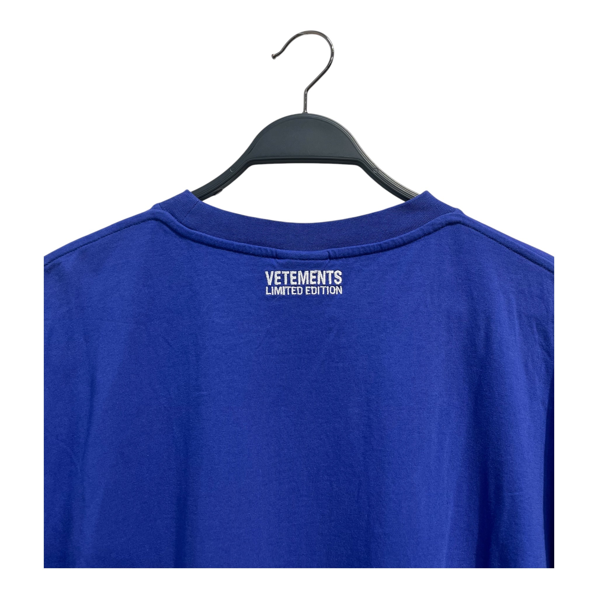 VETEMENTS/T-Shirt/S/Cotton/BLU/ANTWERPEN view 5