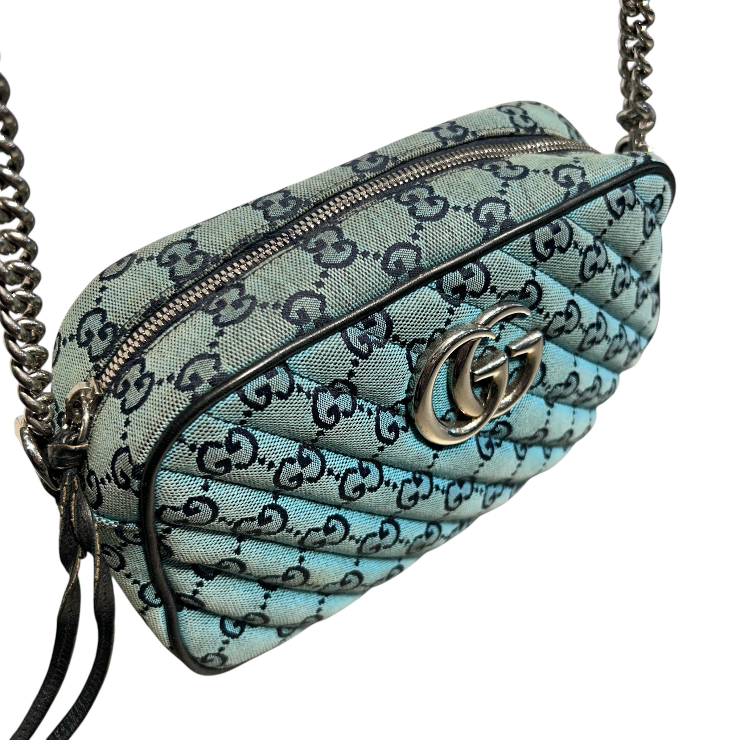 GUCCI/Cross Body Bag/Monogram/BLU/gg marmont small view 6