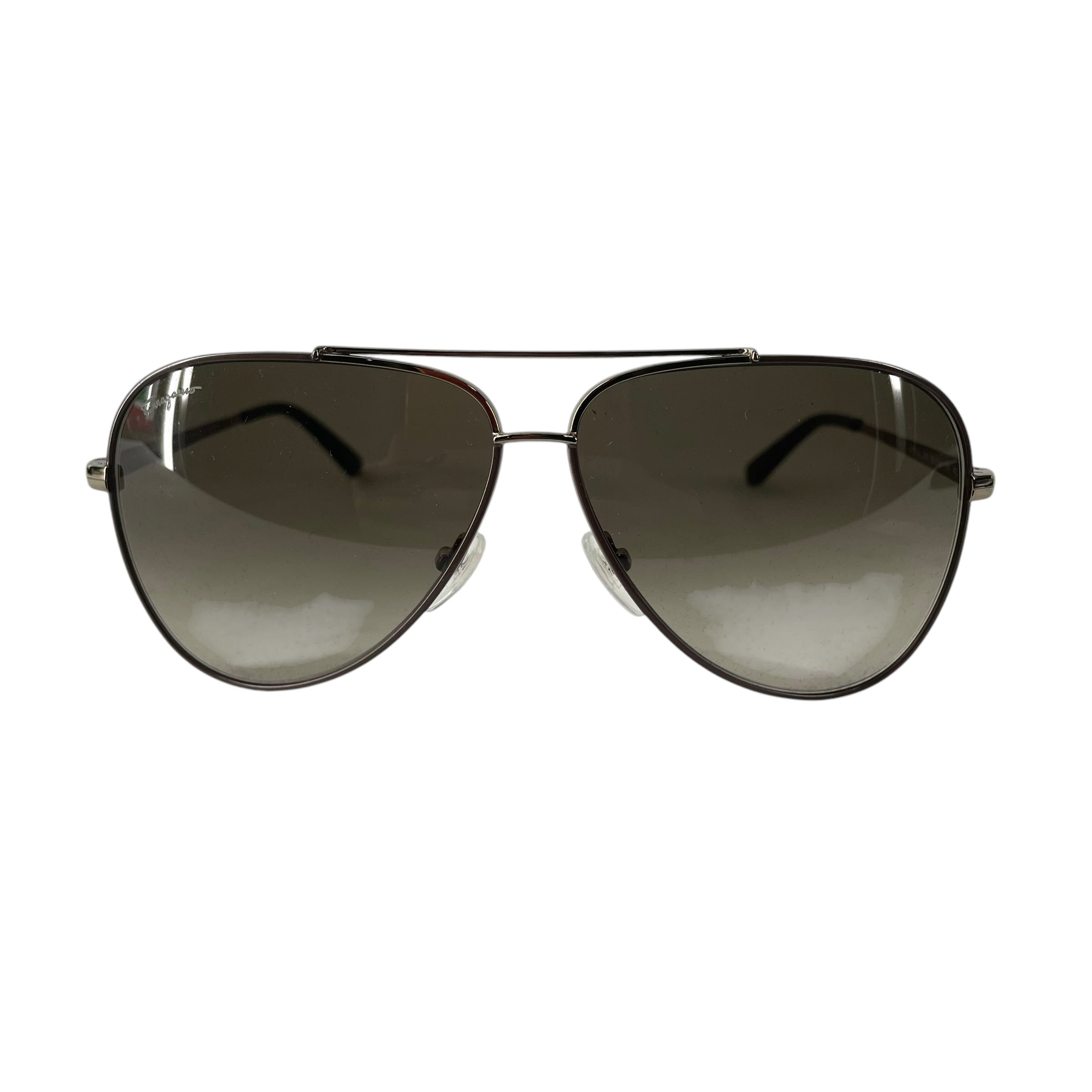 Salvatore Ferragamo/Sunglasses/Metal/BRW/AVIATOR view 1