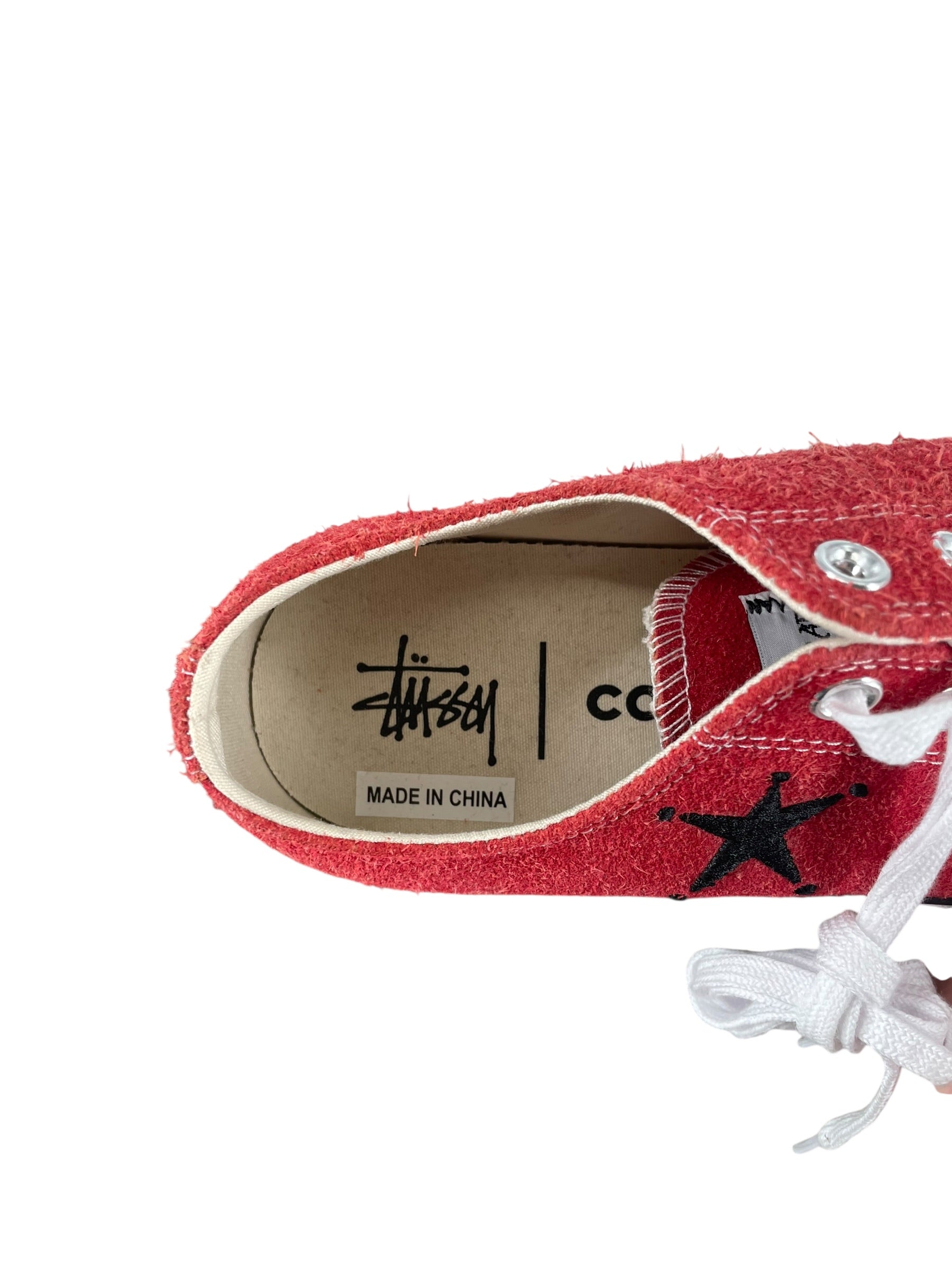 CONVERSE/STUSSY/Low-Sneakers/US 10.5/Suede/RED/CHUCK 70 LOW view 4
