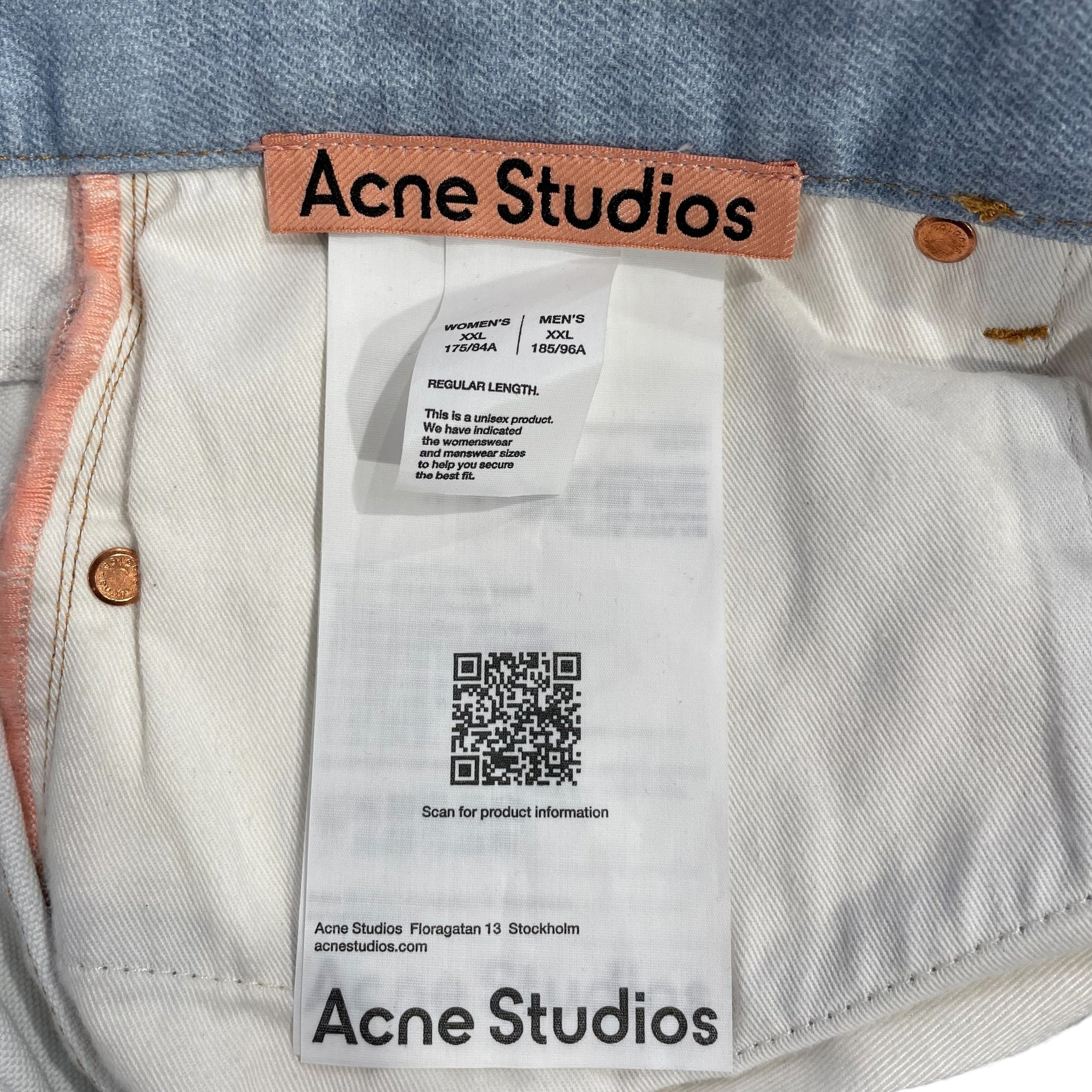 Acne Studios/Bootcut Pants/XXL/Cotton/BLU/Graphic/TROMPE L'OEIL view 3