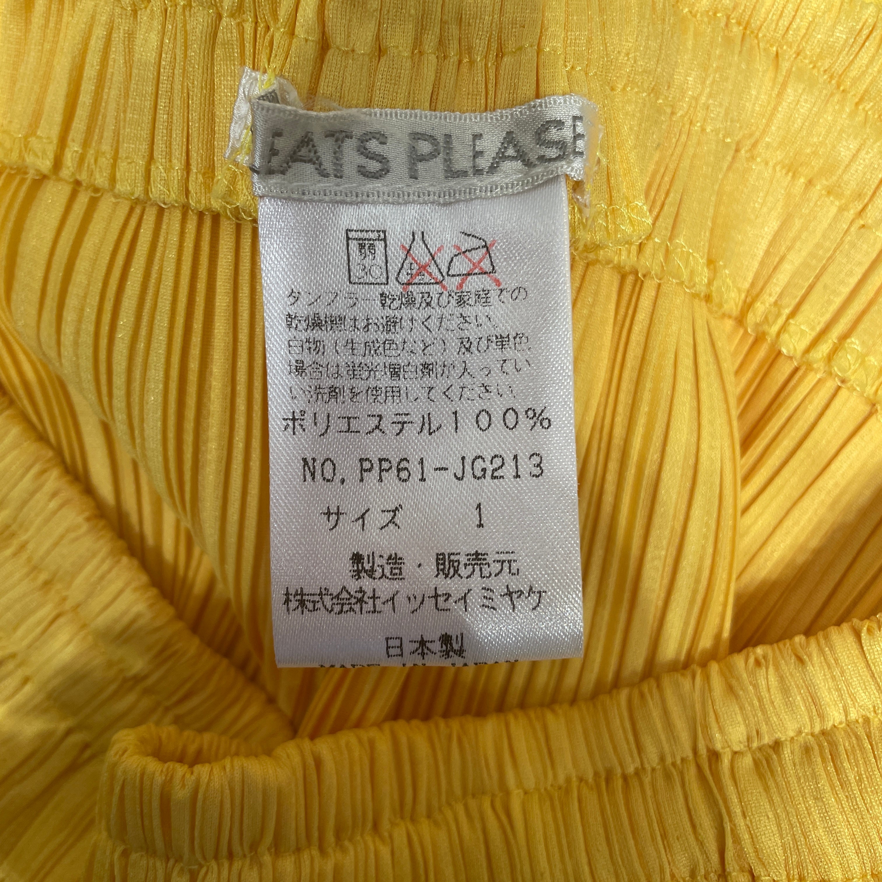 PLEATS PLEASE ISSEY MIYAKE/T&B Set/1/Yellow/Polyester/PP61-JG213 view 7