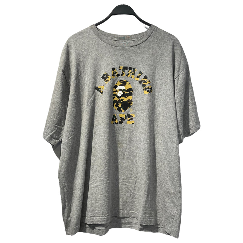 A BATHING APE/T-Shirt/XXL/Cotton/GRY/camo ape