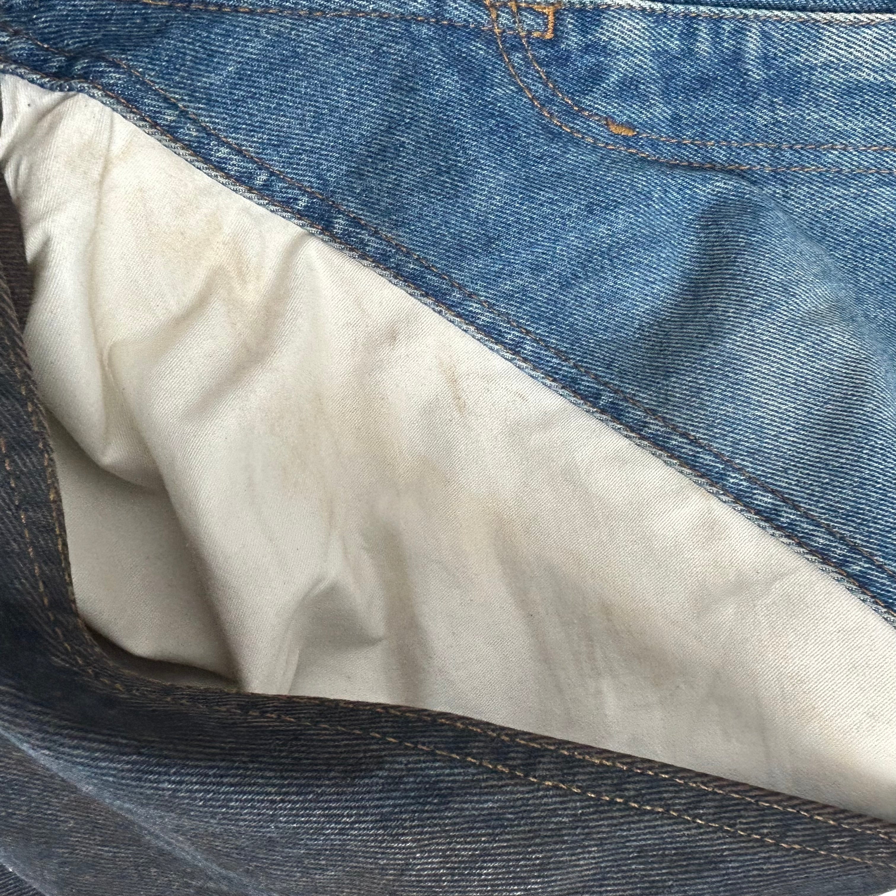 Y/PROJECT/Straight Pants/30/Denim/BLK/TWO TONE view 6