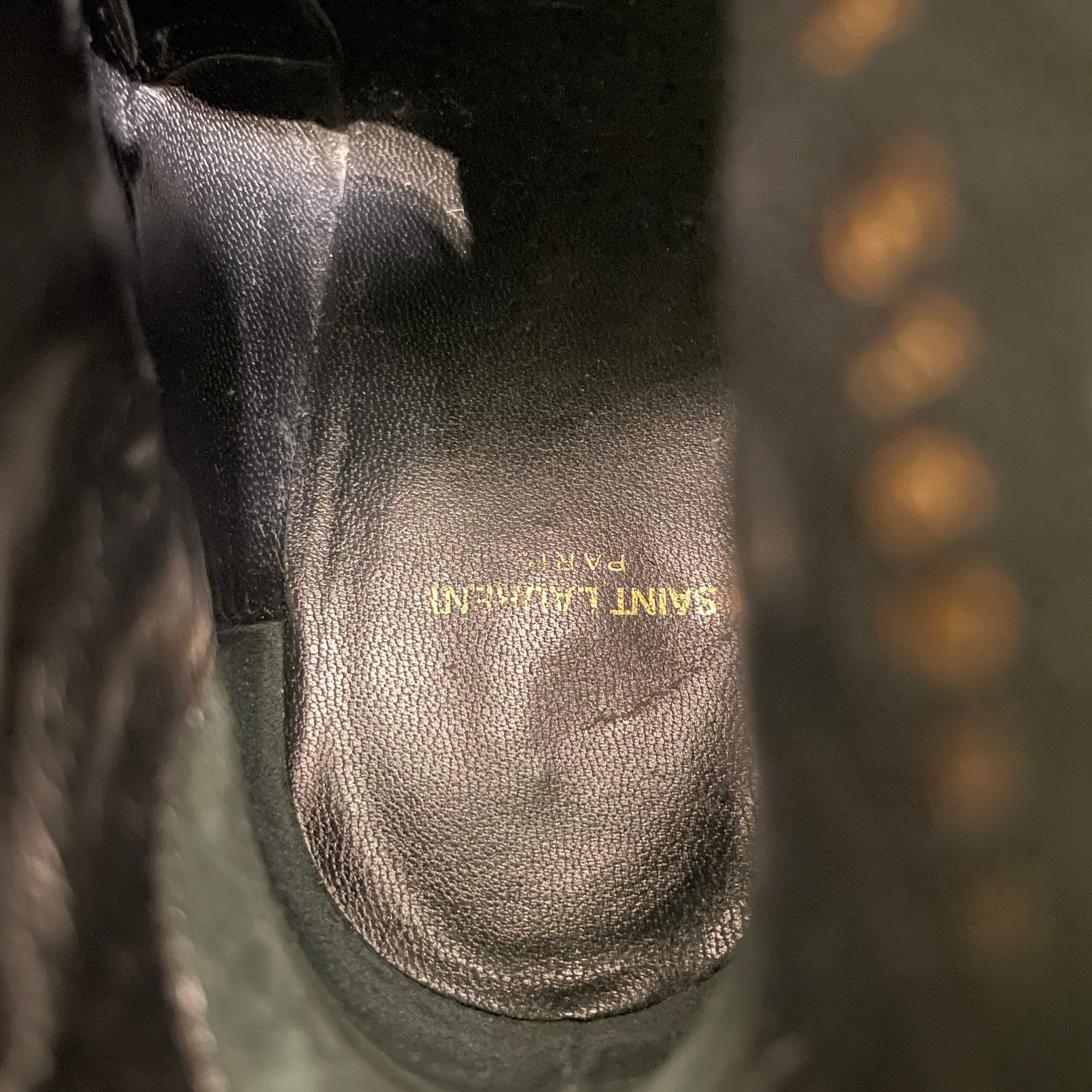SAINT LAURENT/Ankle Boots/EU 36/Suede/BLK/SINGLE BUCKLE HEEL BOOT view 5