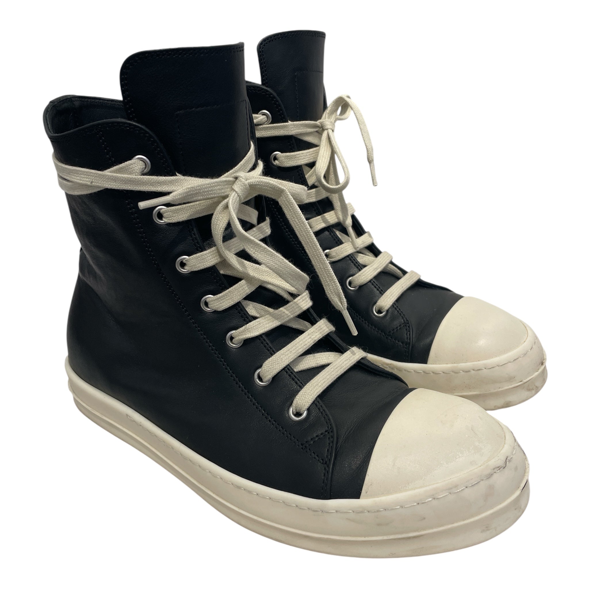 Rick Owens/Hi-Sneakers/US 9/Leather/BLK/HI-TOP LEATHER RAMONES view 1