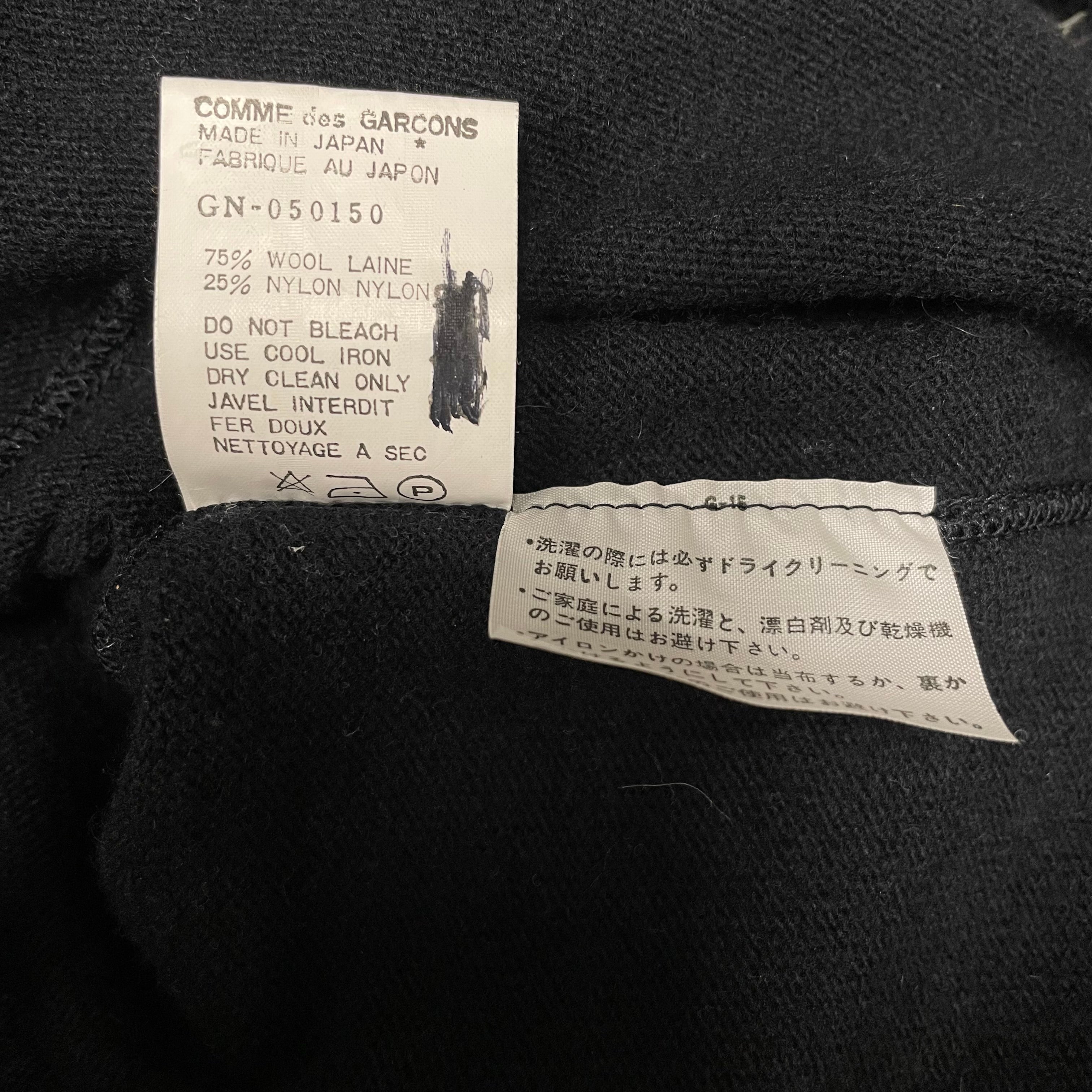 COMME des GARCONS/Sweater/Wool/BLK/COLLARED SWEATER view 6