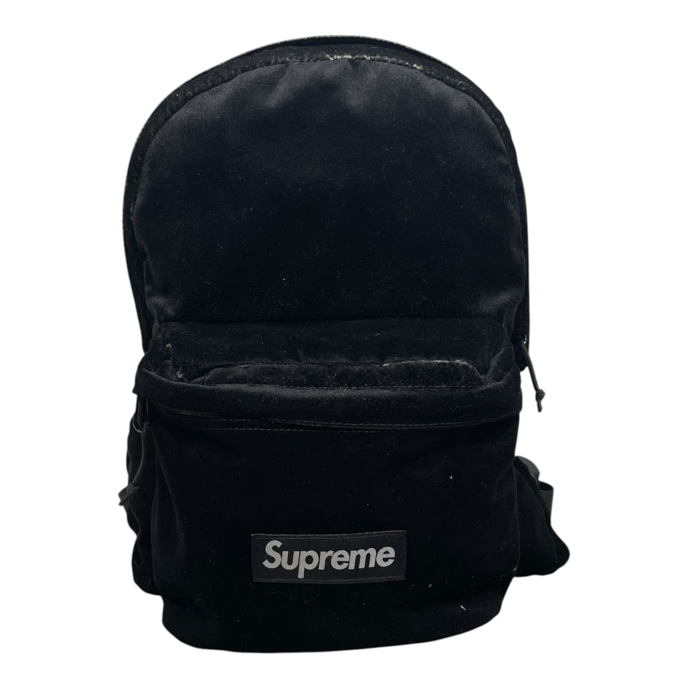 Supreme/Backpack/Velour/BLK/BOX LOGO VELOUR BACKPACK view 1