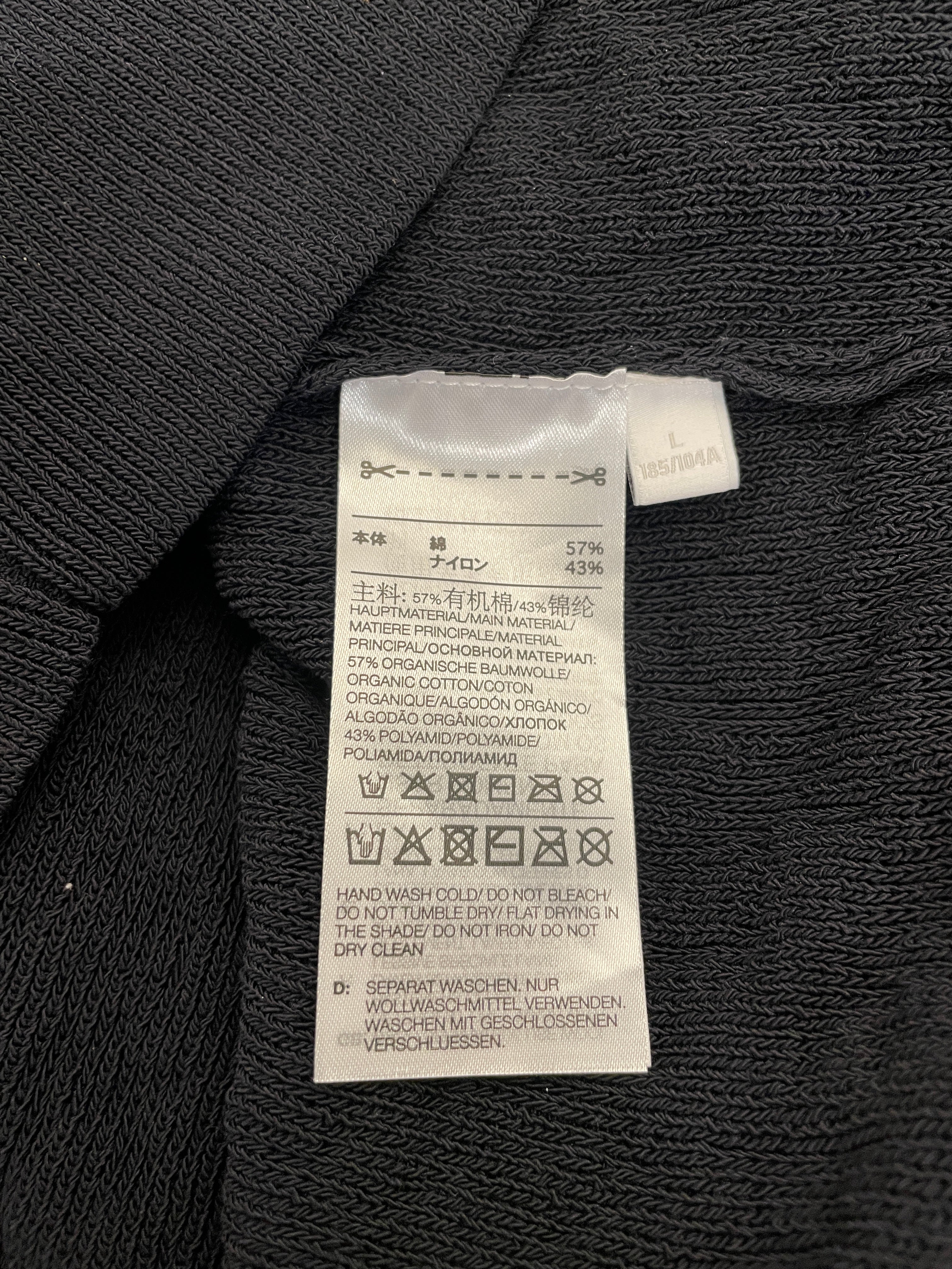 Y-3/Heavy Cardigan/L/Cotton/NVY/High Neck/ view 4