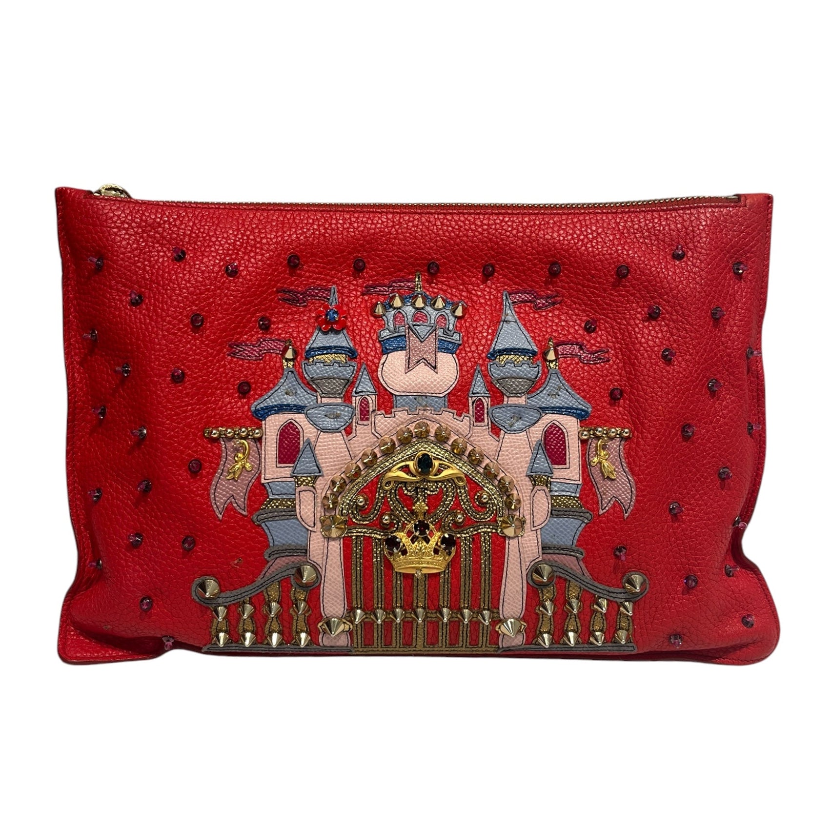 DOLCE&GABBANA/Clutch Bag/Graphic/Leather/RED/CASTLE CLUTCH view 1