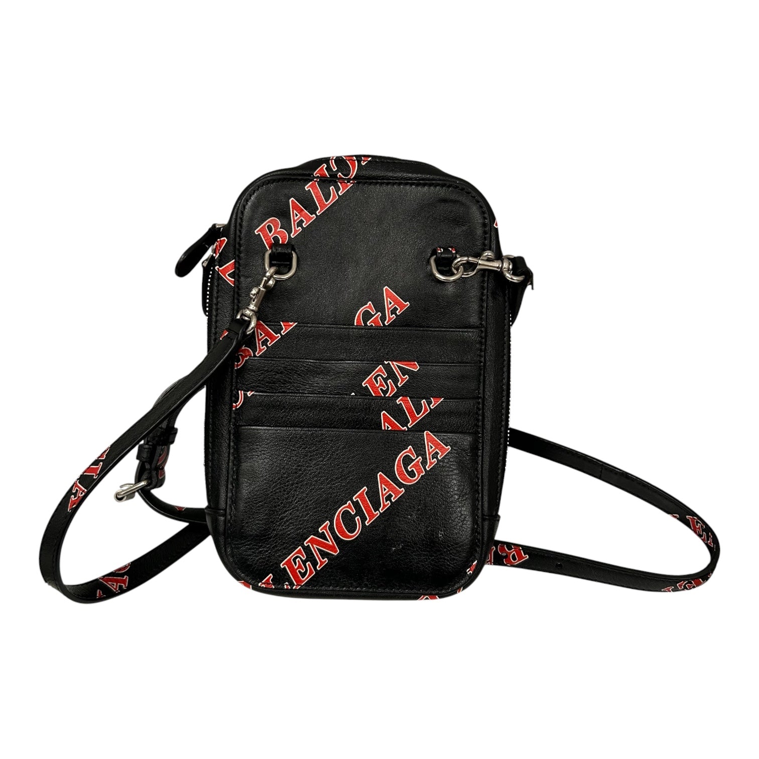 BALENCIAGA/Cross Body Bag/All Over Print/Leather/BLK/All Over Print view 1