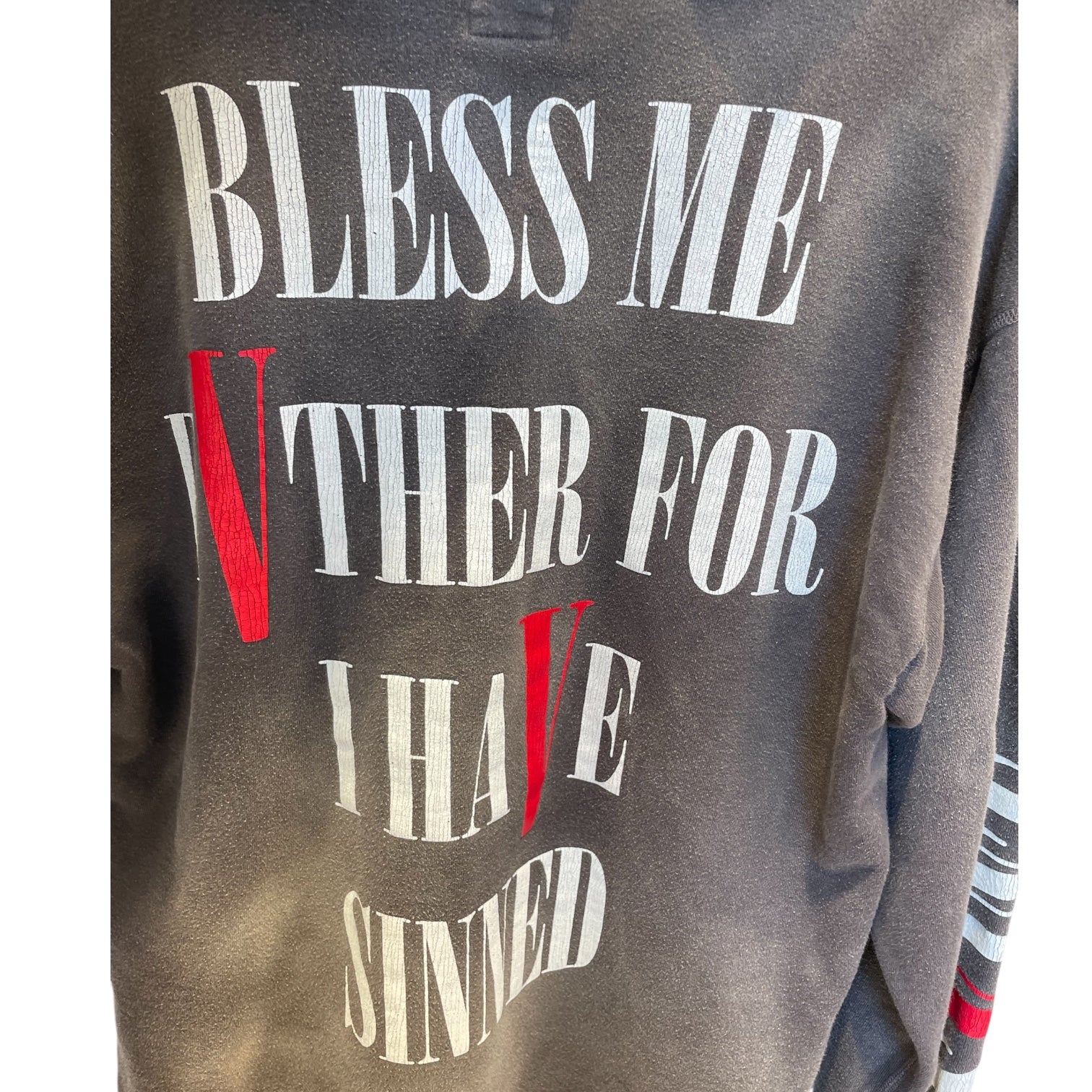 SAINT MICHAEL/VLONE/Hoodie/L/Cotton/IDG/bless me father view 3