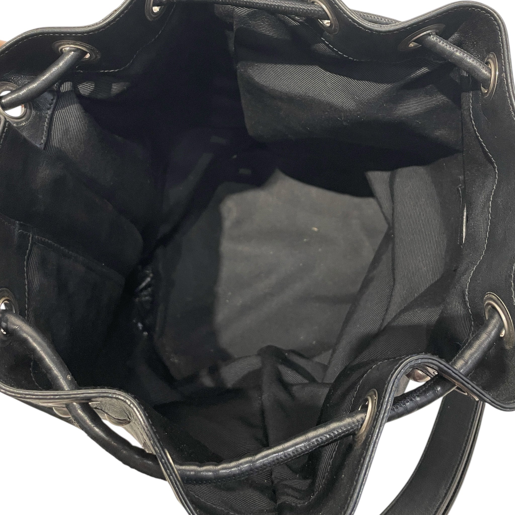 SAINT LAURENT/Bag/Leather/BLK/RIDER BUCKET BAG view 5