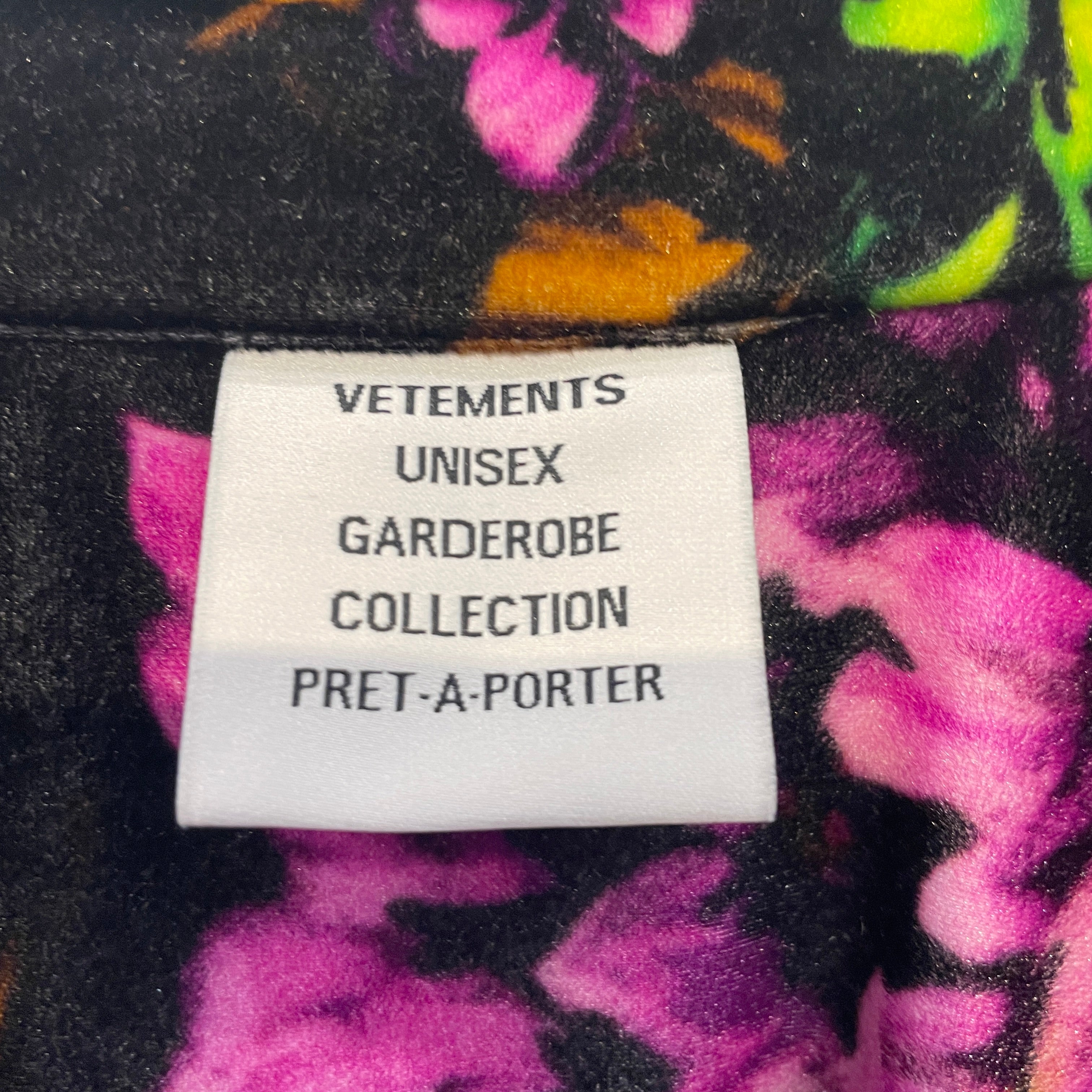 VETEMENTS/LS Shirt/XL/Velour/MLT/Floral Pattern/ view 4