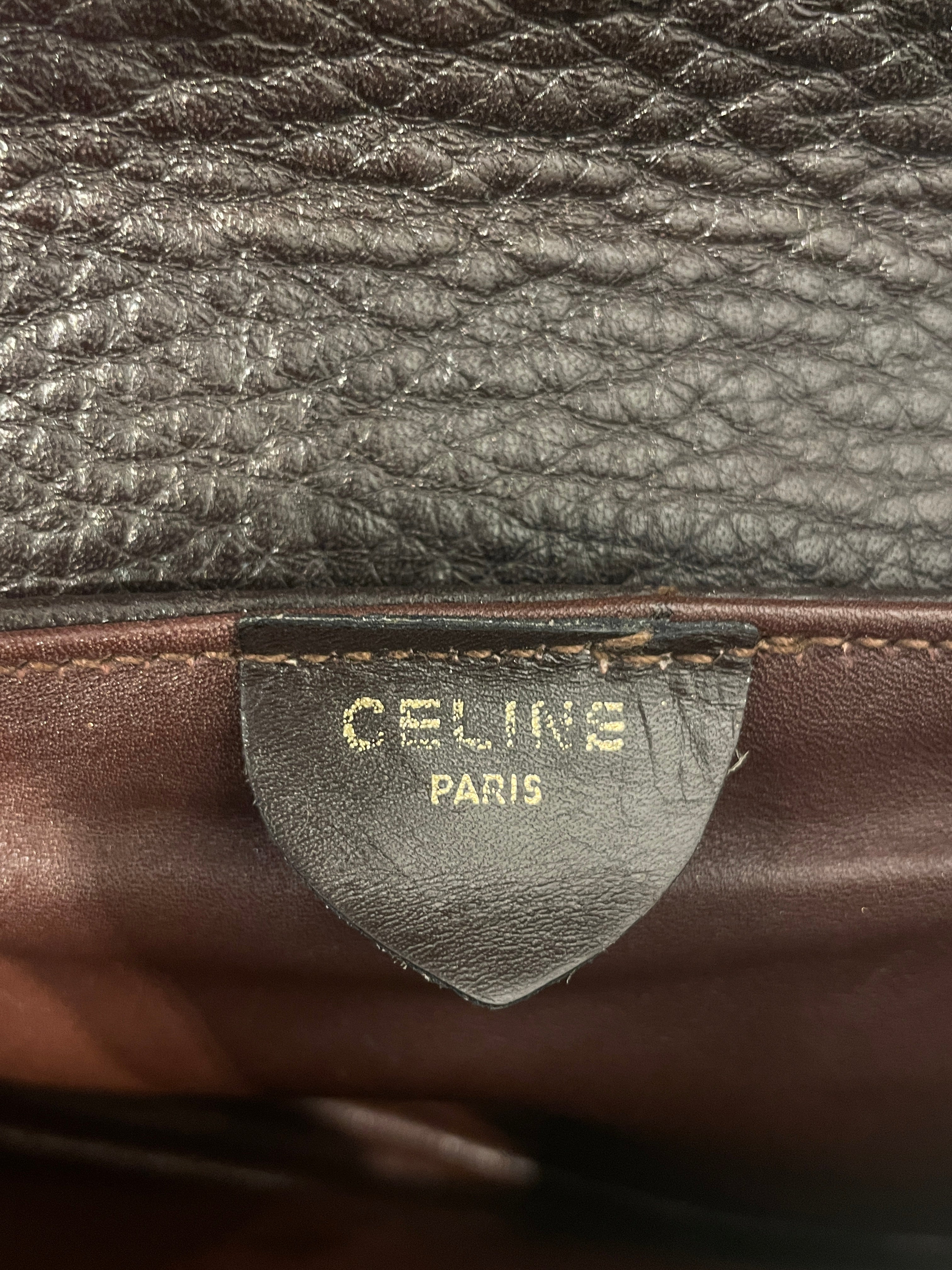 CELINE/Cross Body Bag/Leather/BRW/Saddle view 5