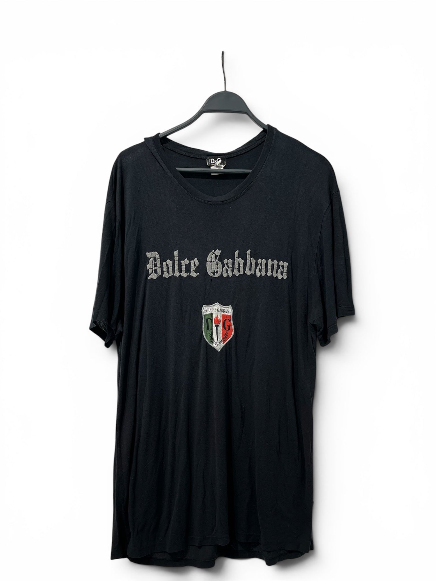 D&G/T-Shirt/XXL/Cotton/BLK/CREST LOGO TEE view 1