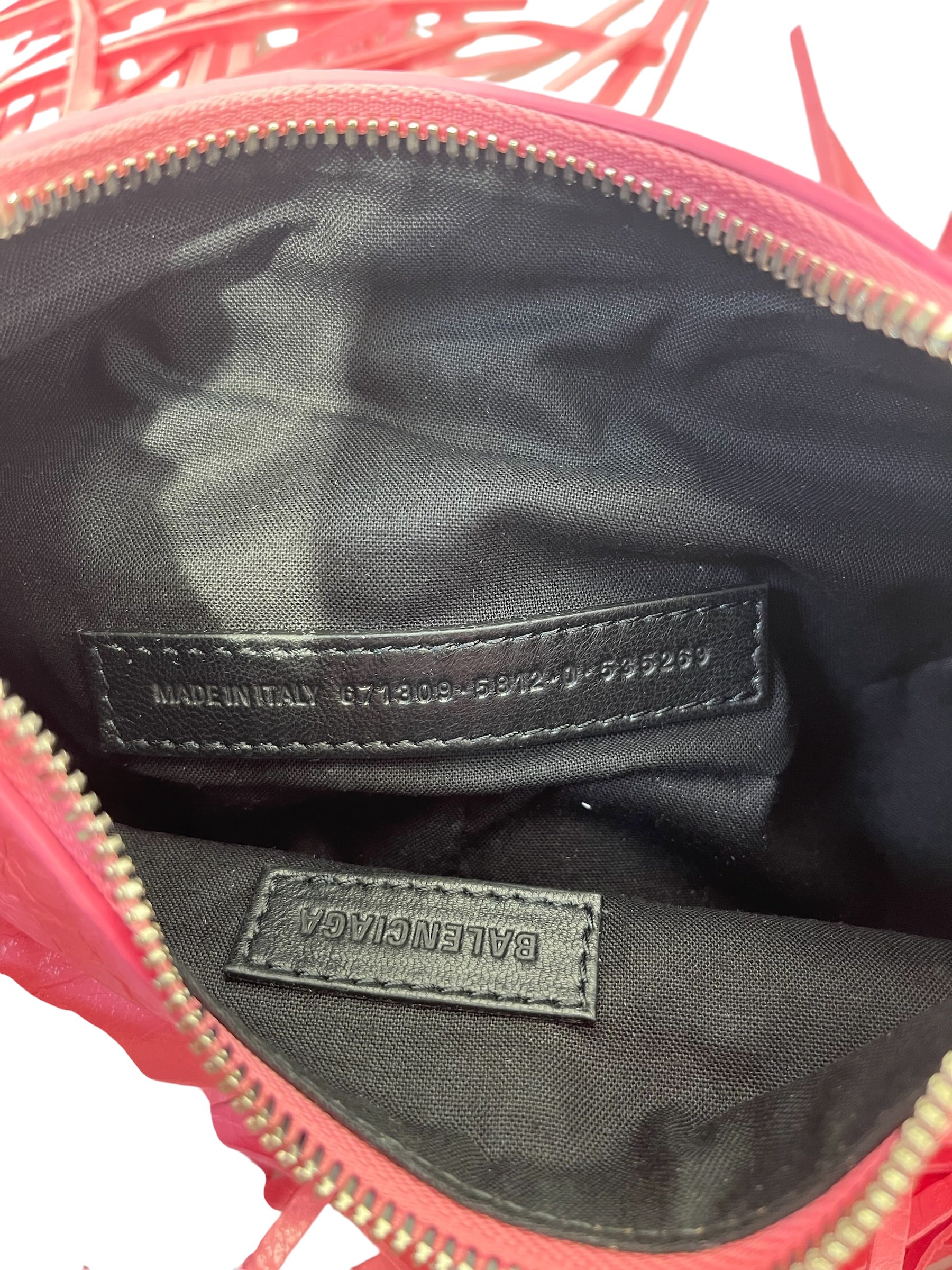 BALENCIAGA/Hand Bag/Lambskin/PNK/Le cagole Fringe shoulder bag view 7