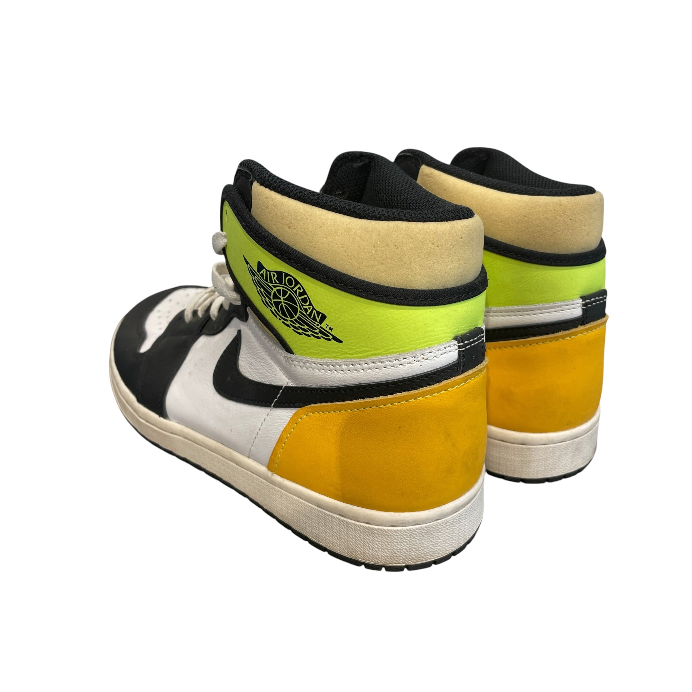 NIKE/Hi-Sneakers/WHT/blk/wht/green/yellow view 2
