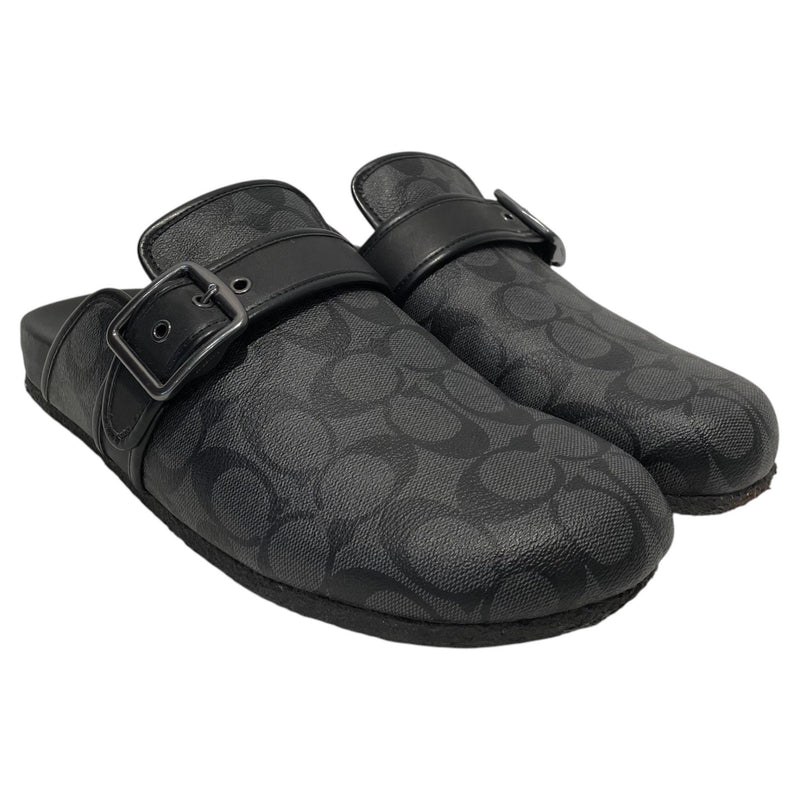 COACH/Sandals/US 10.5/Monogram/Leather/BLK/