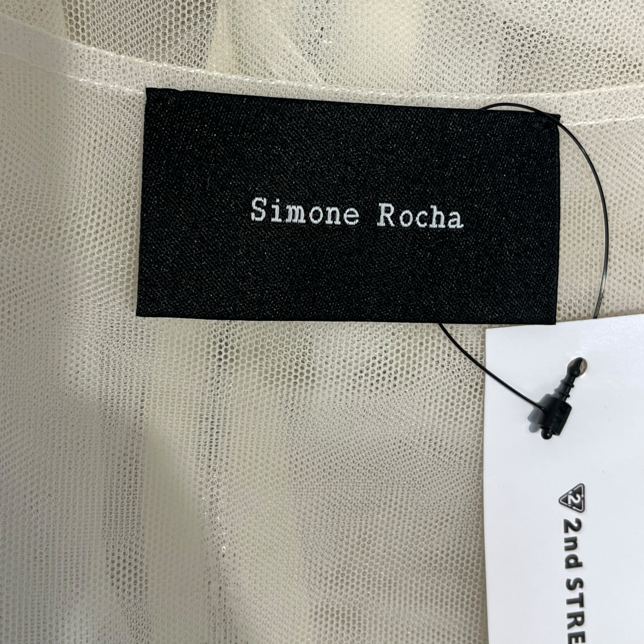 SIMONE ROCHA/Cut & Sew/8/Polyester/CRM/SHEER TANK W LEG HARNESS view 5