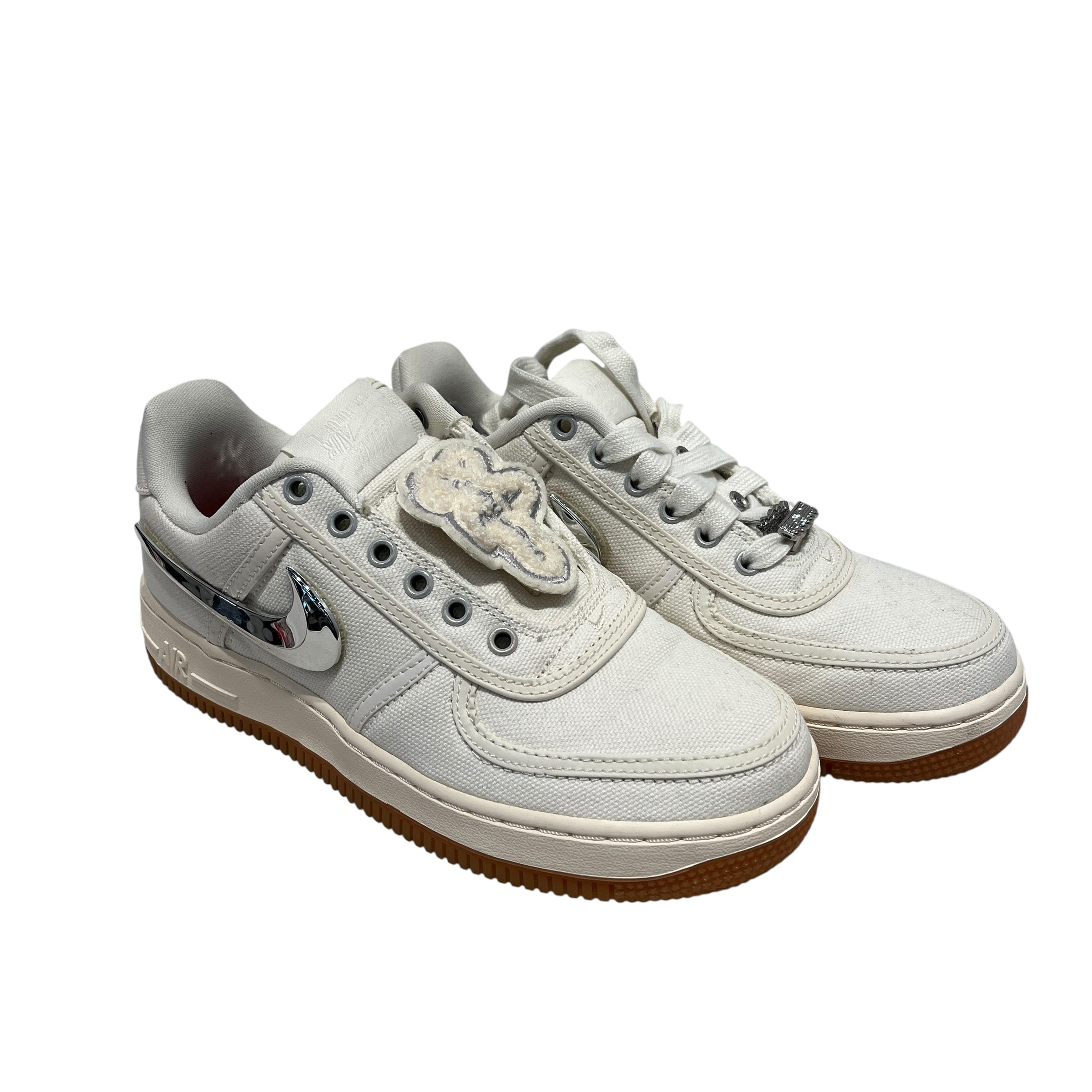 NIKE/TRAVIS SCOTT/Low-Sneakers/silver swoosh view 1
