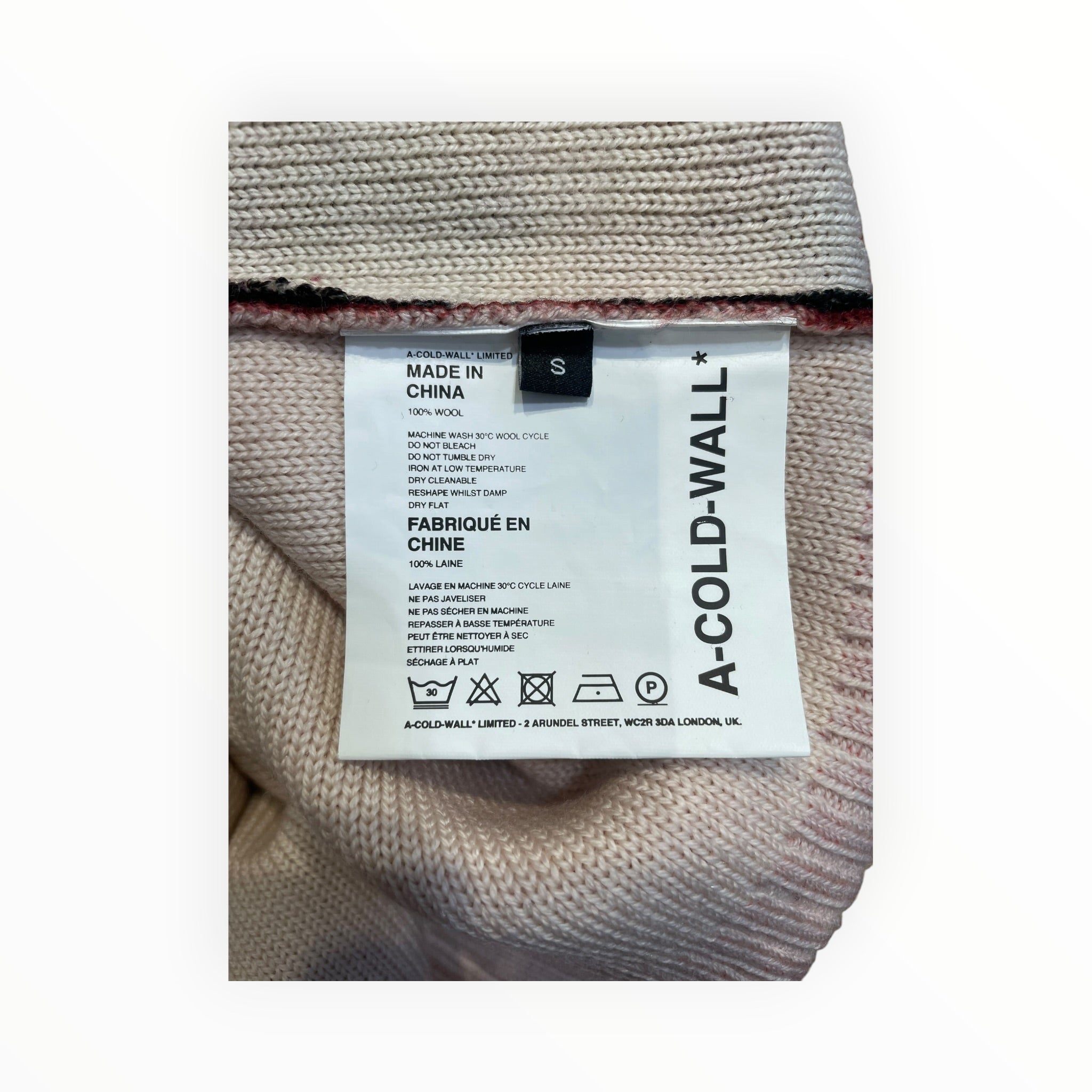 A-COLD-WALL/Sweater/S/Wool/RED/red logo sweater view 4