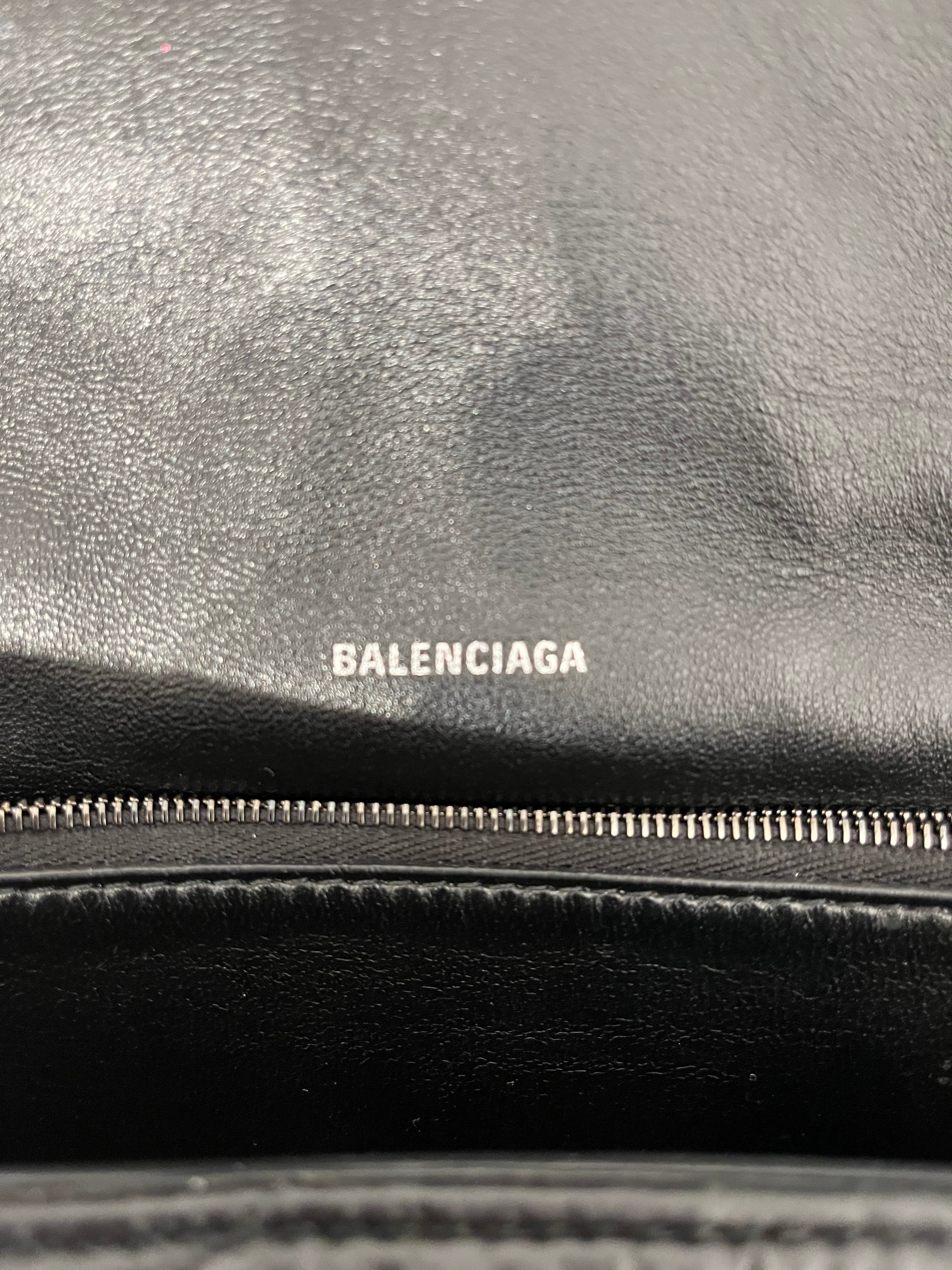 BALENCIAGA/Bag/Leather/BLK/MEDIUM CRUSH CHAIN STRAP view 6