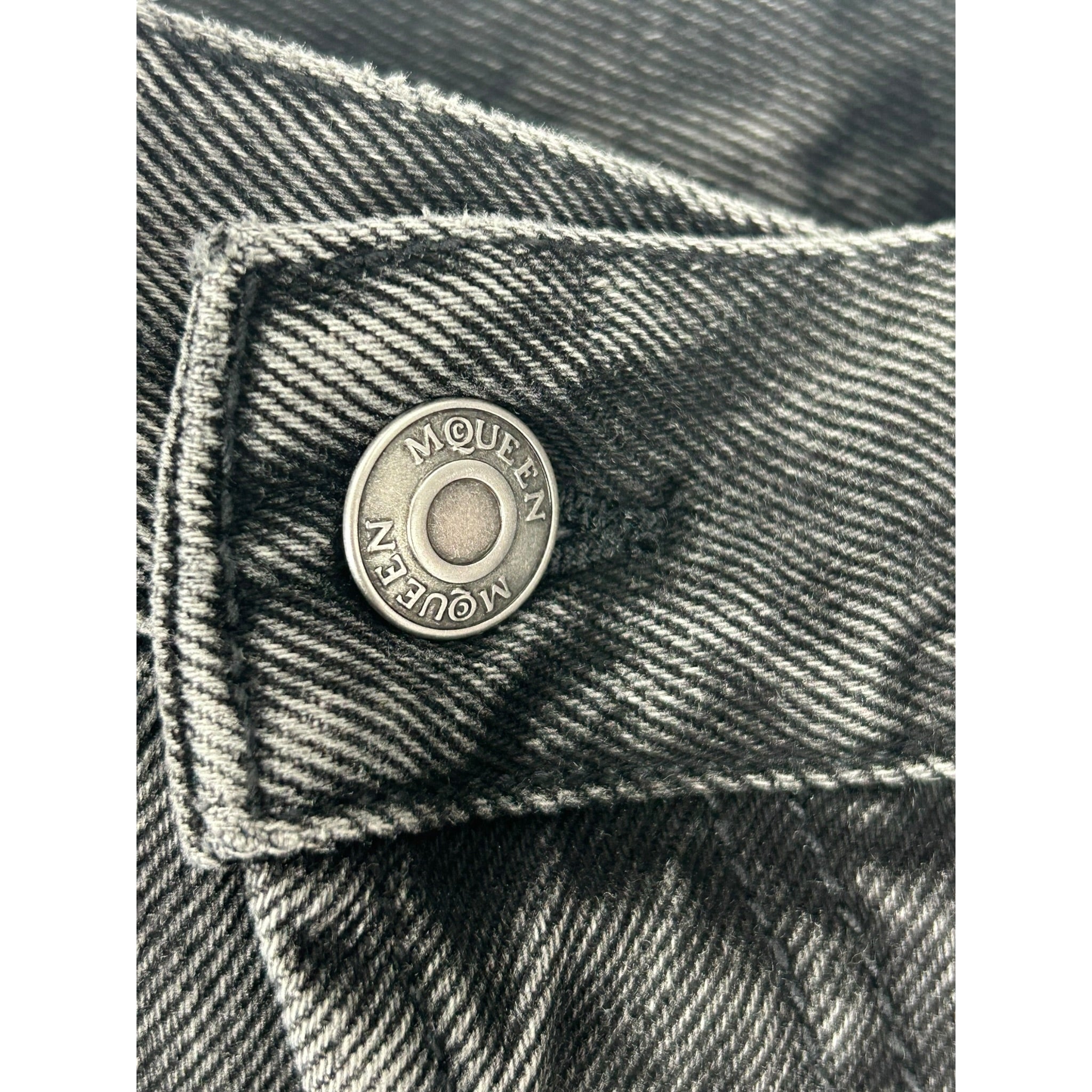 Alexander McQueen/Straight Pants/54/Cotton/BLK/bondage straps view 3
